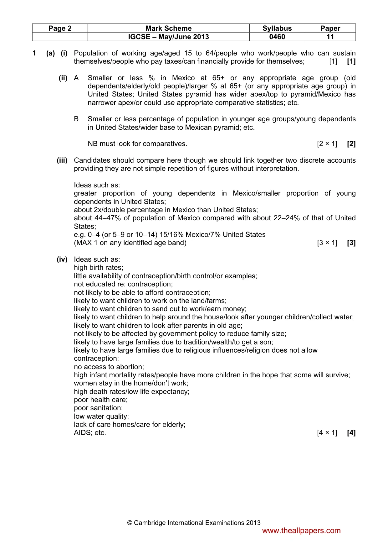 Mark scheme, page 2 of 11