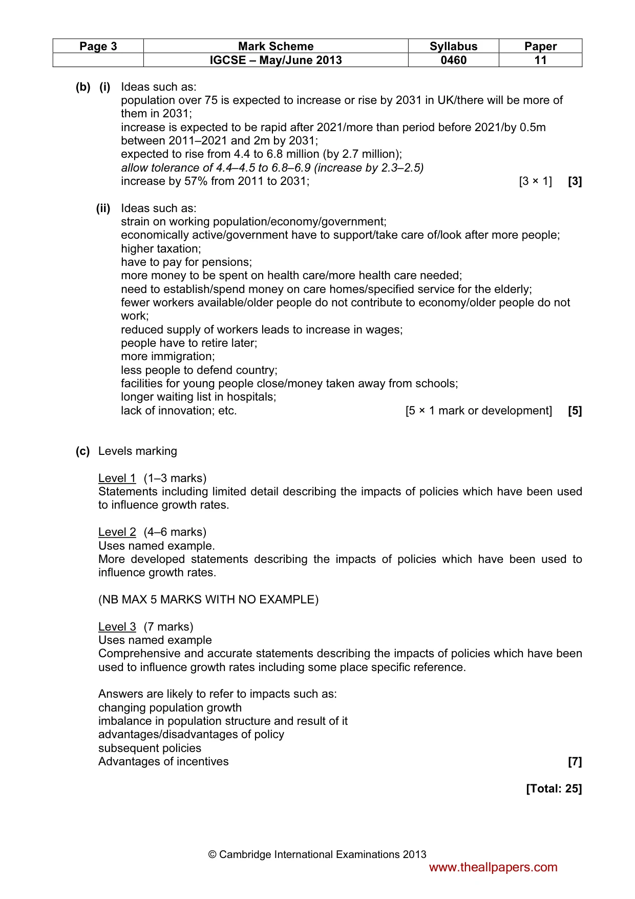 Mark scheme, page 3 of 11