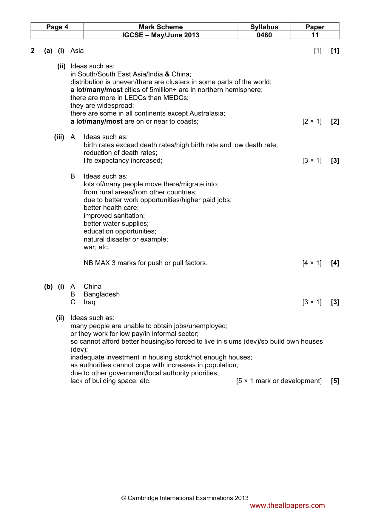 Mark scheme, page 4 of 11