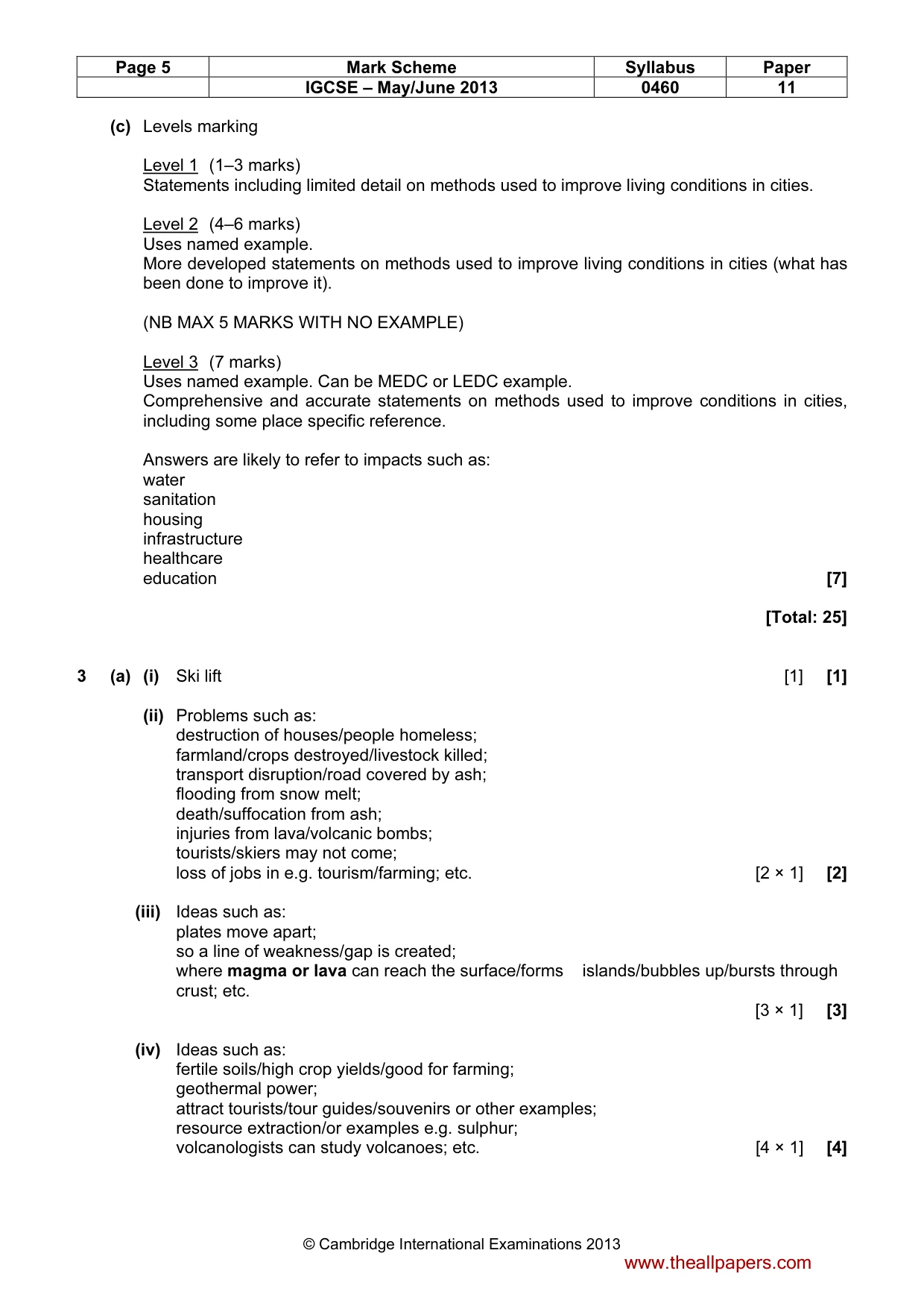 Mark scheme, page 5 of 11