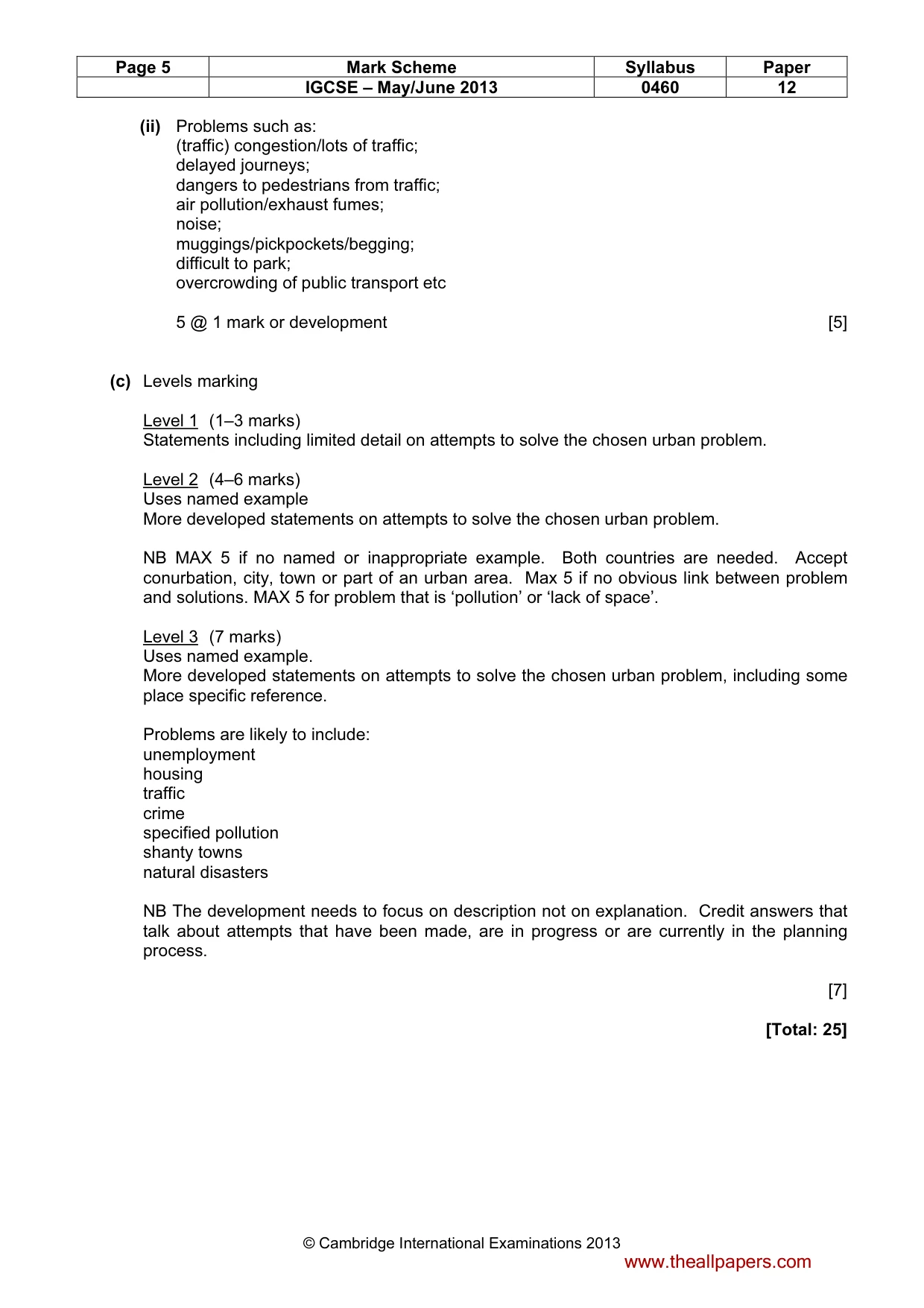 Mark scheme, page 5 of 14