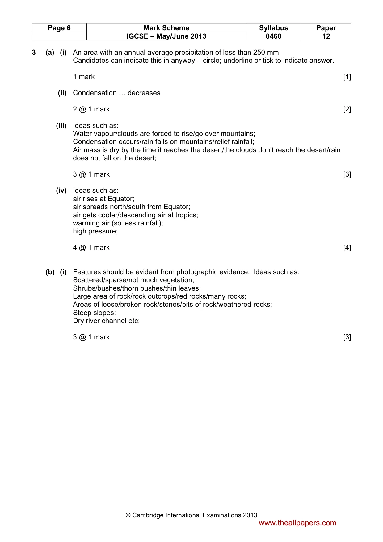 Mark scheme, page 6 of 14