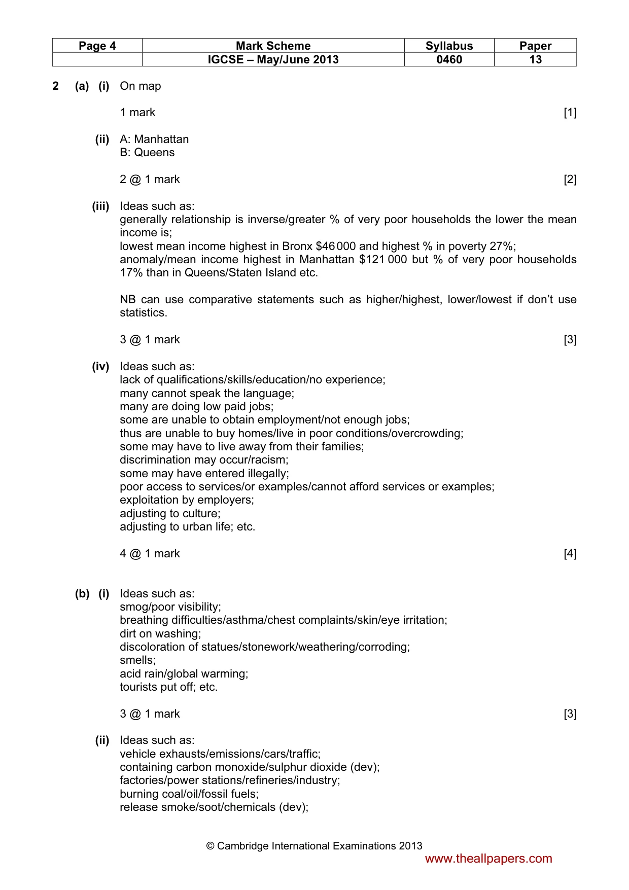 Mark scheme, page 4 of 13