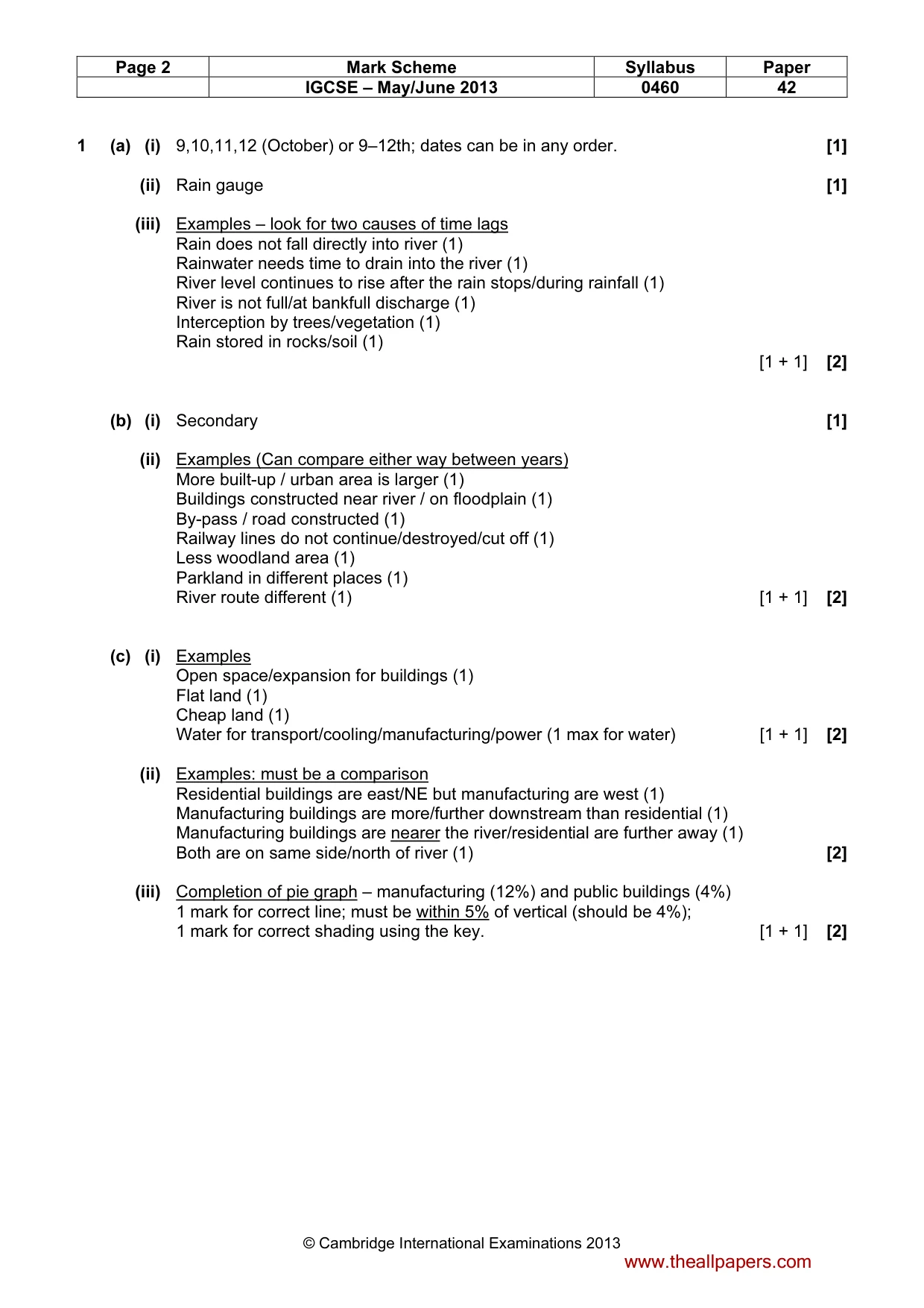 Mark scheme, page 2 of 6