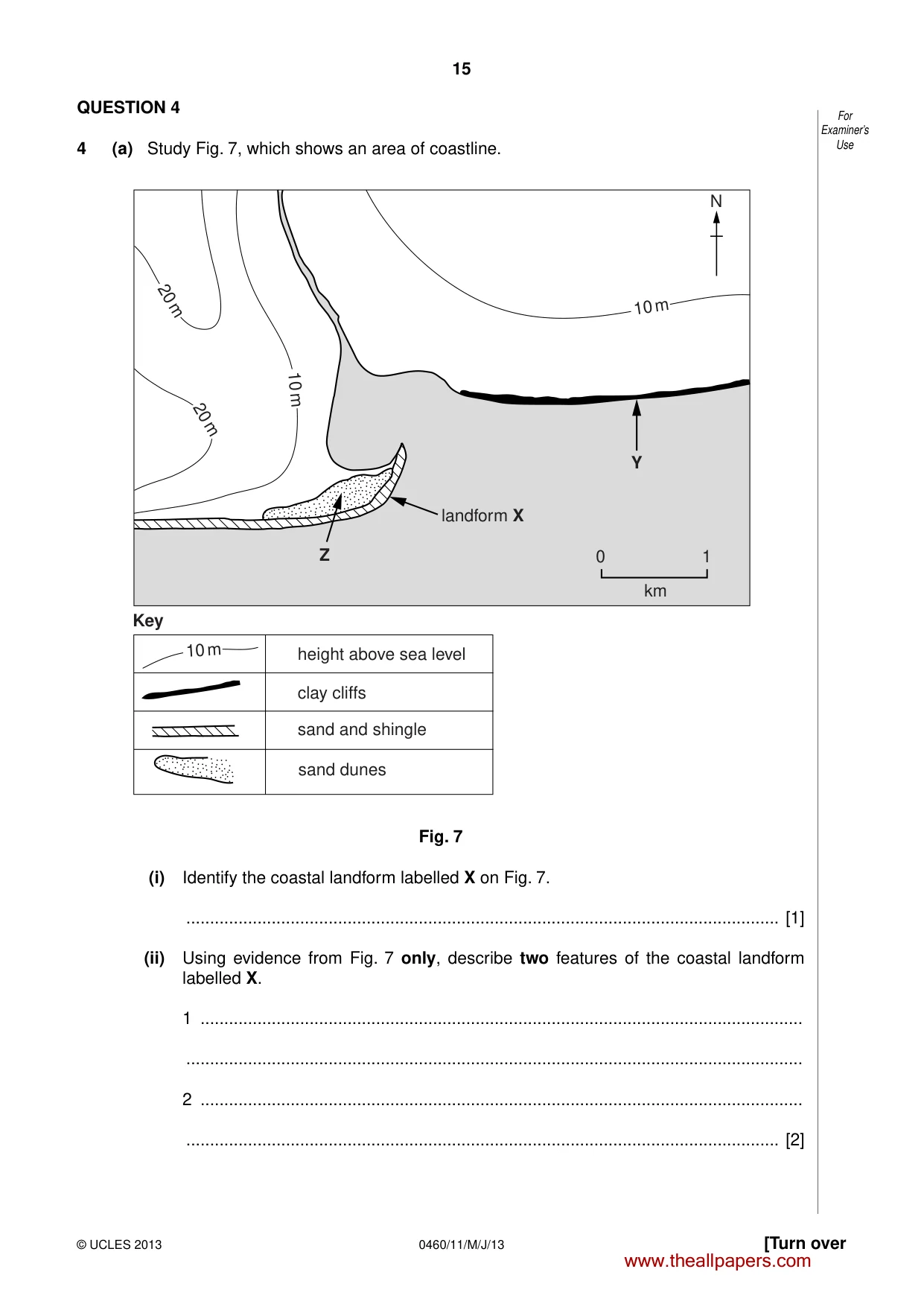 Cambridge IGCSE Geography 0460 2013 May/June Paper 1 · Variant 1 question paper, page 15 of 28