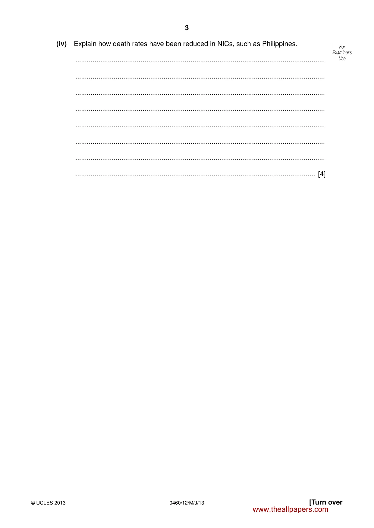 Cambridge IGCSE Geography 0460 2013 May/June Paper 1 · Variant 2 question paper, page 3 of 28