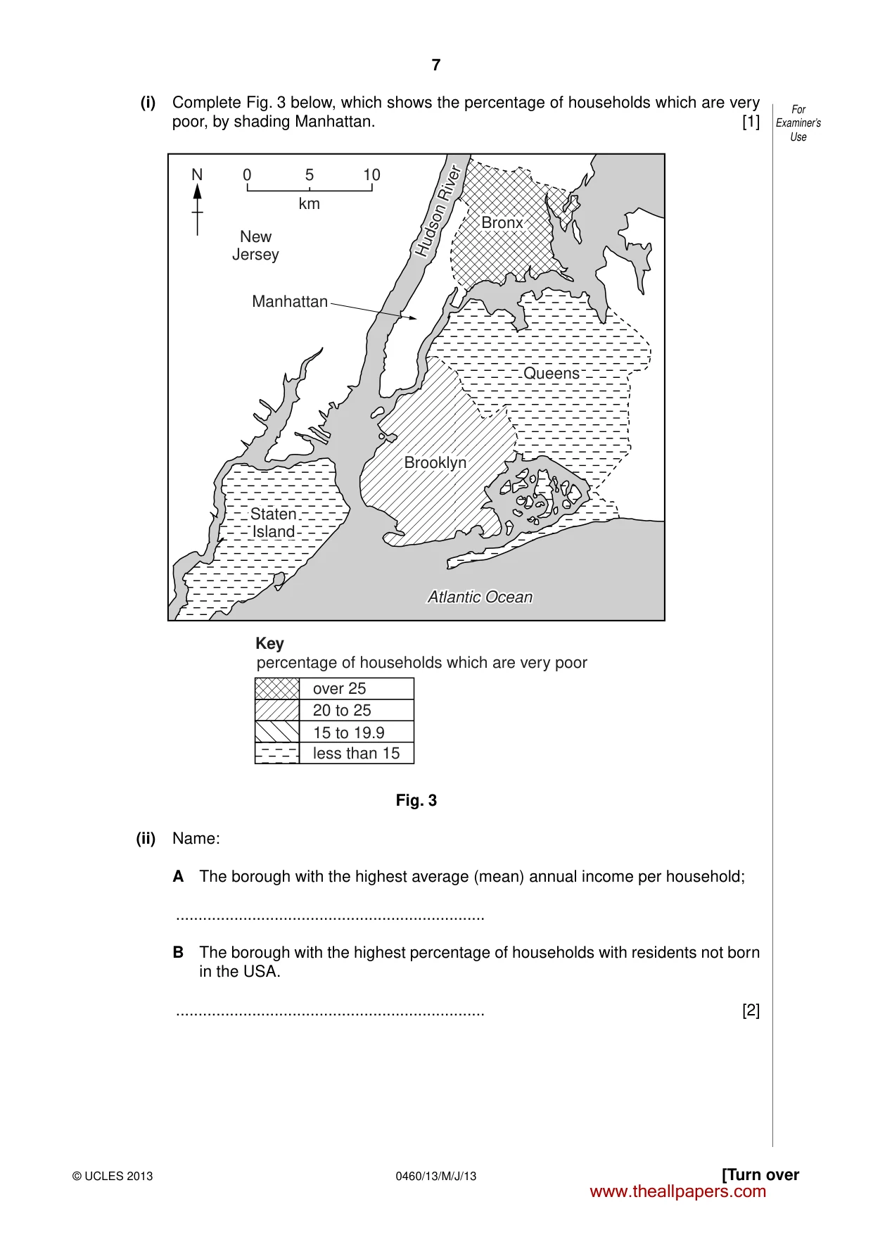 Cambridge IGCSE Geography 0460 2013 May/June Paper 1 · Variant 3 question paper, page 7 of 28