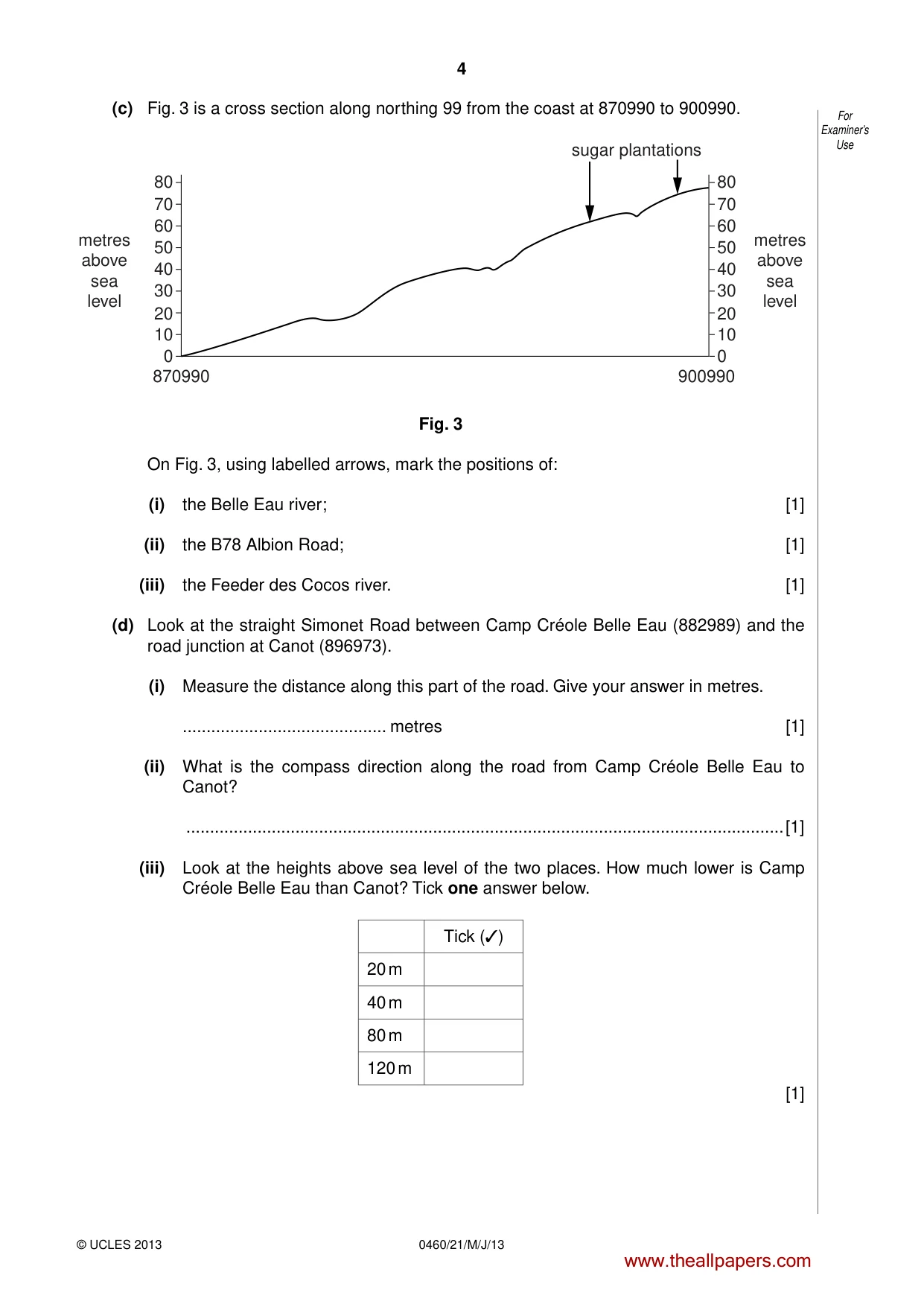 Cambridge IGCSE Geography 0460 2013 May/June Paper 2 · Variant 1 question paper, page 4 of 16