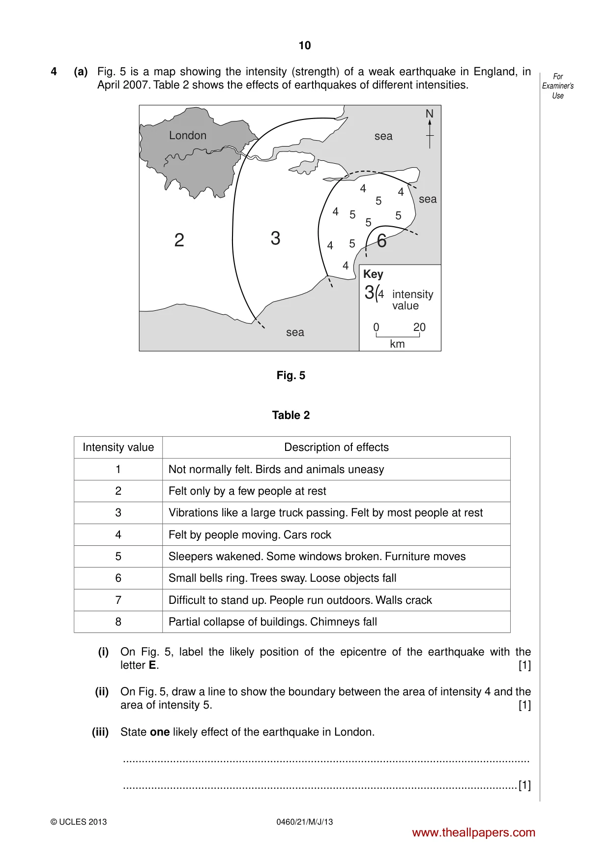 Cambridge IGCSE Geography 0460 2013 May/June Paper 2 · Variant 1 question paper, page 10 of 16