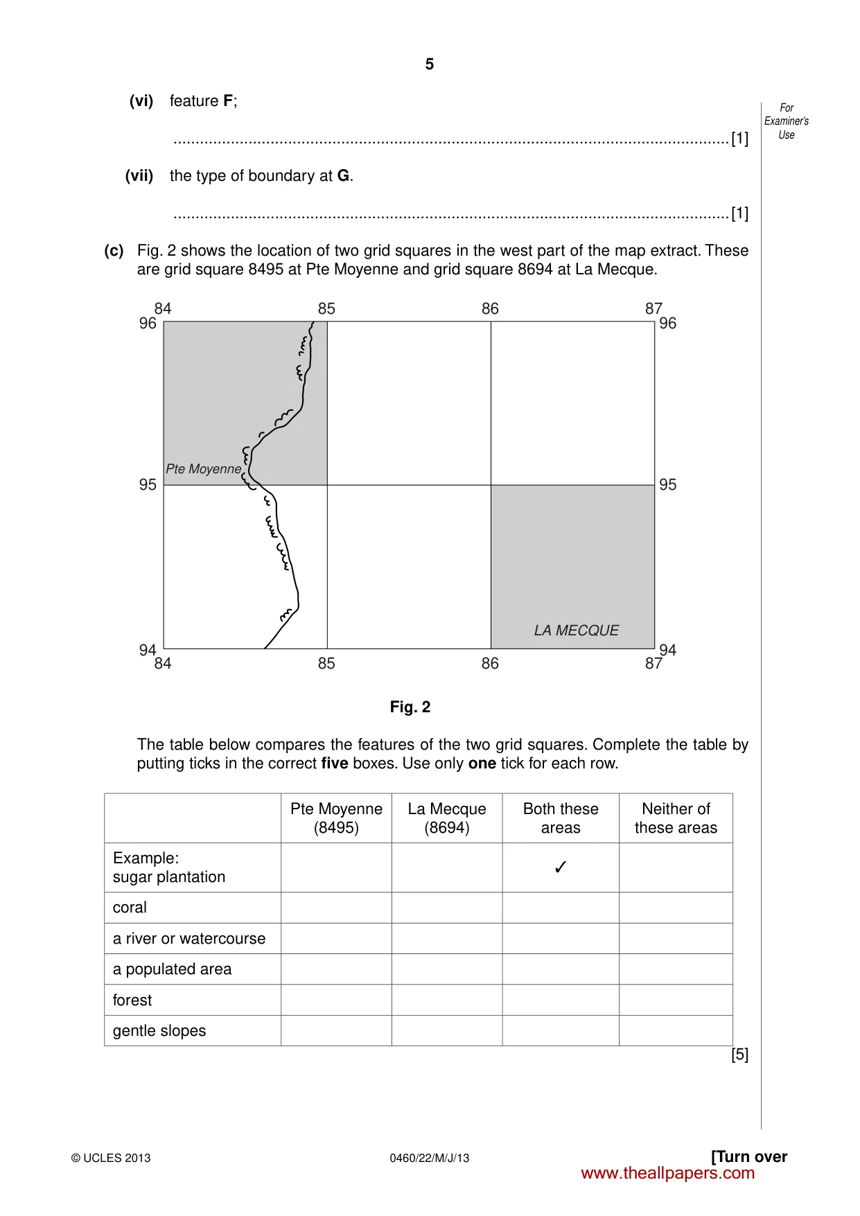 Cambridge IGCSE Geography 0460 2013 May/June Paper 2 · Variant 2 question paper, page 5 of 24