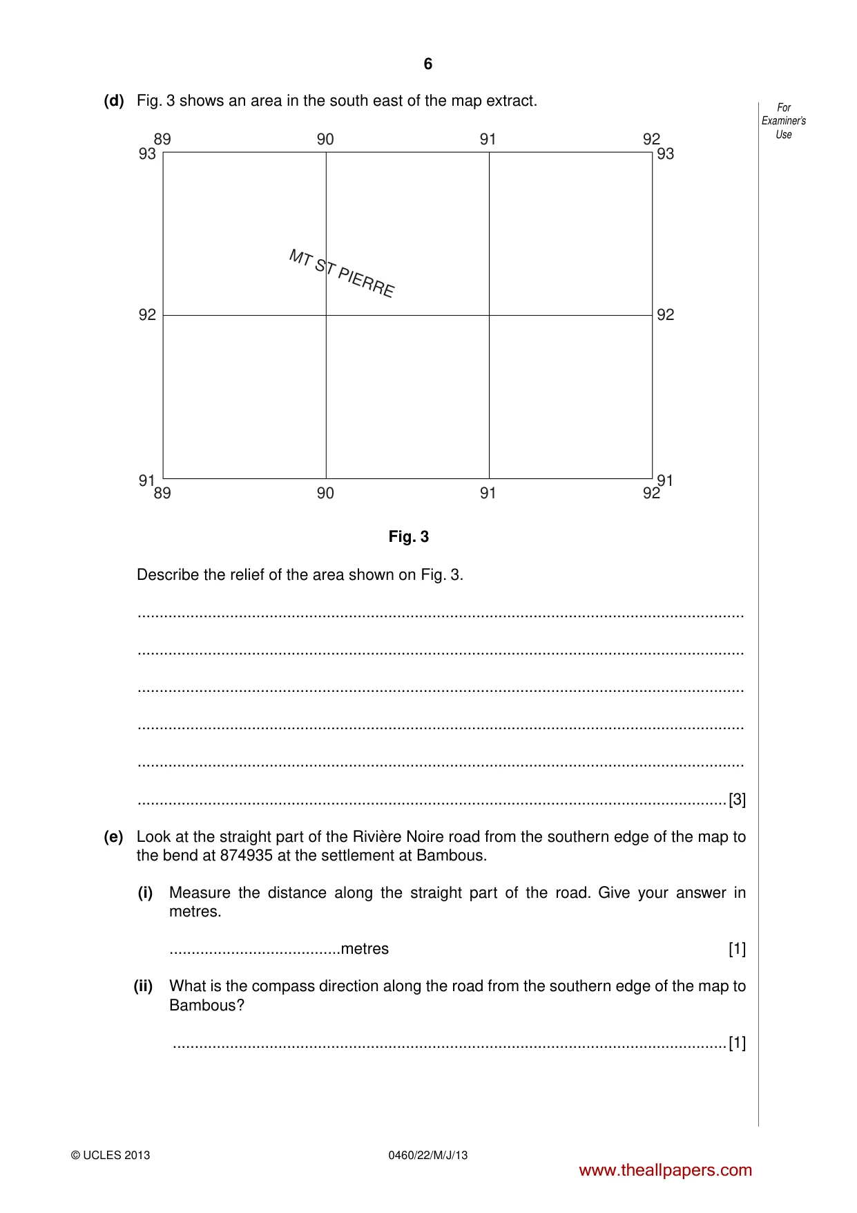 Cambridge IGCSE Geography 0460 2013 May/June Paper 2 · Variant 2 question paper, page 6 of 24