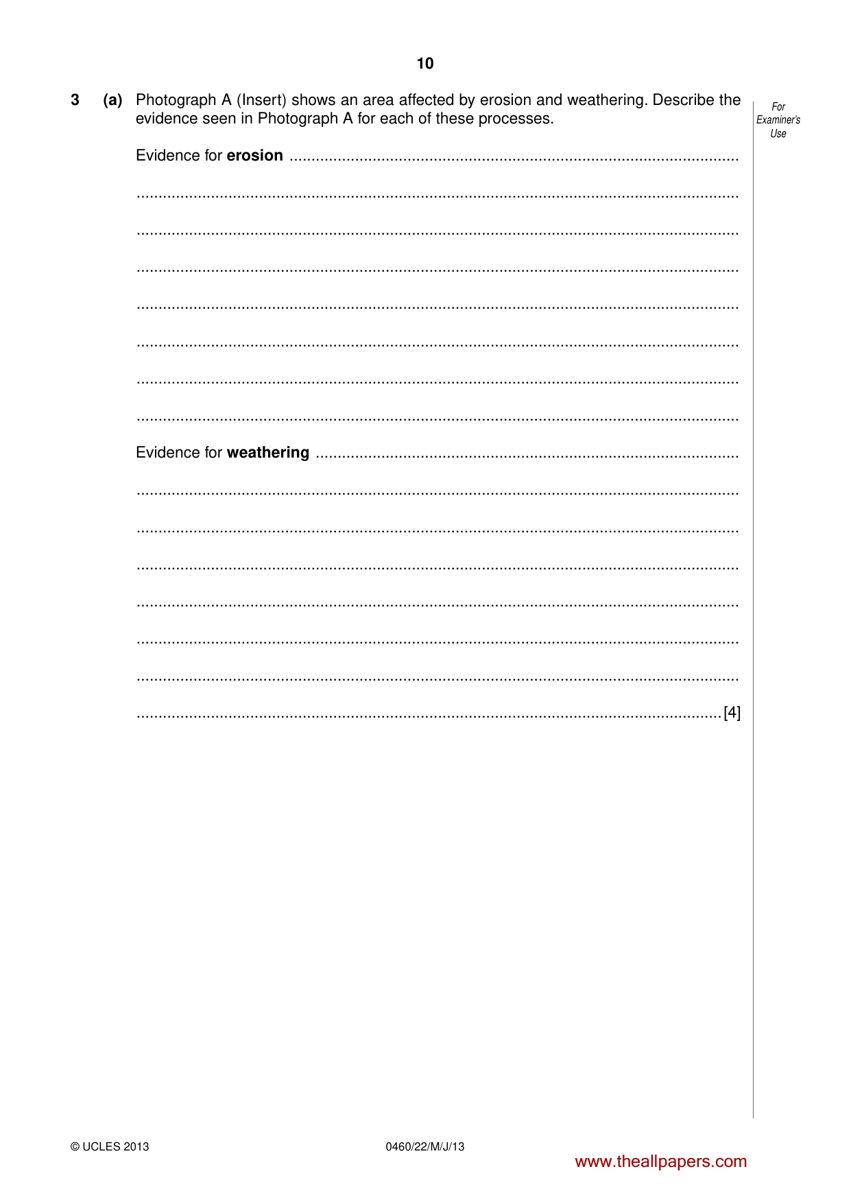 Cambridge IGCSE Geography 0460 2013 May/June Paper 2 · Variant 2 question paper, page 10 of 24