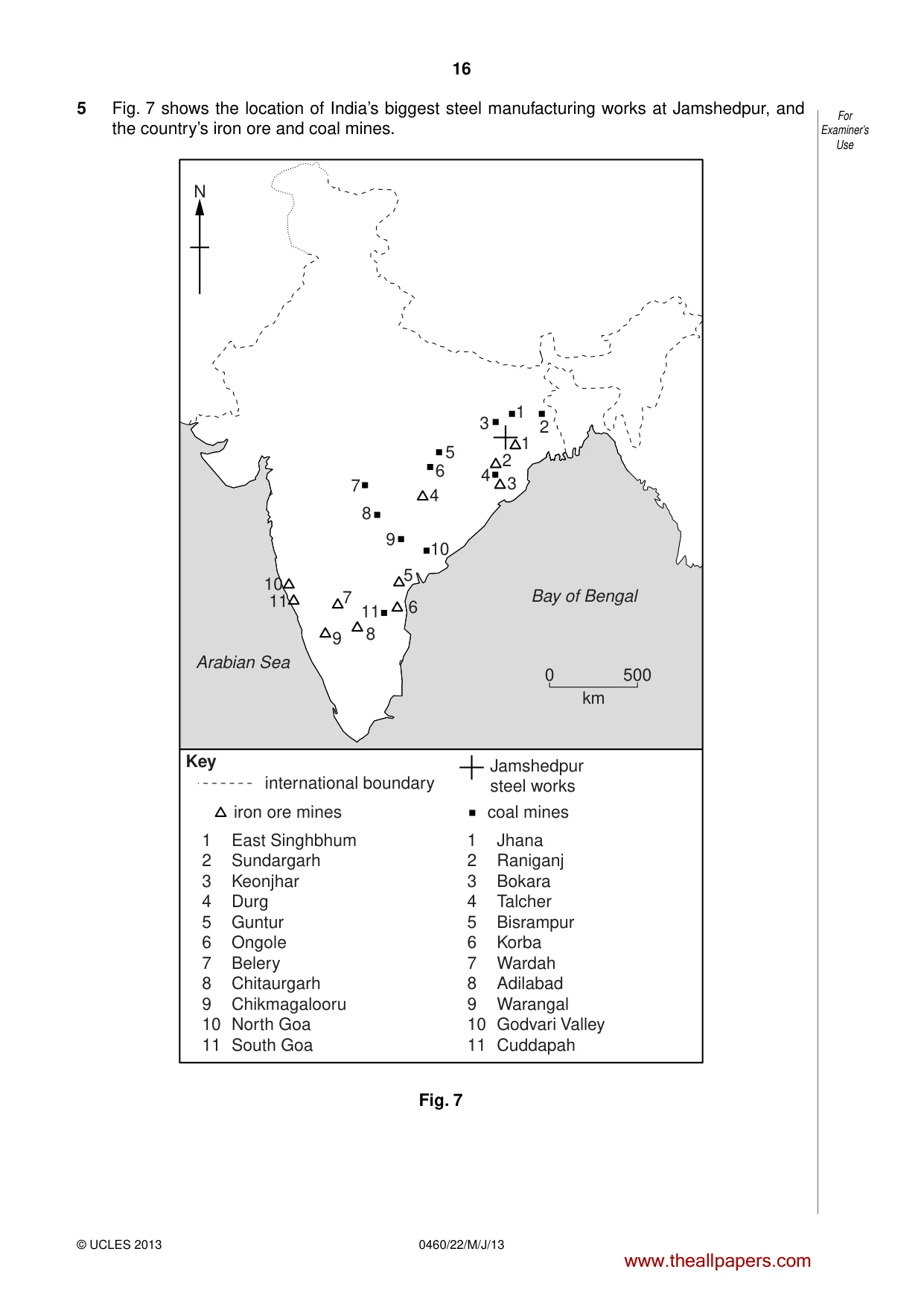 Cambridge IGCSE Geography 0460 2013 May/June Paper 2 · Variant 2 question paper, page 16 of 24