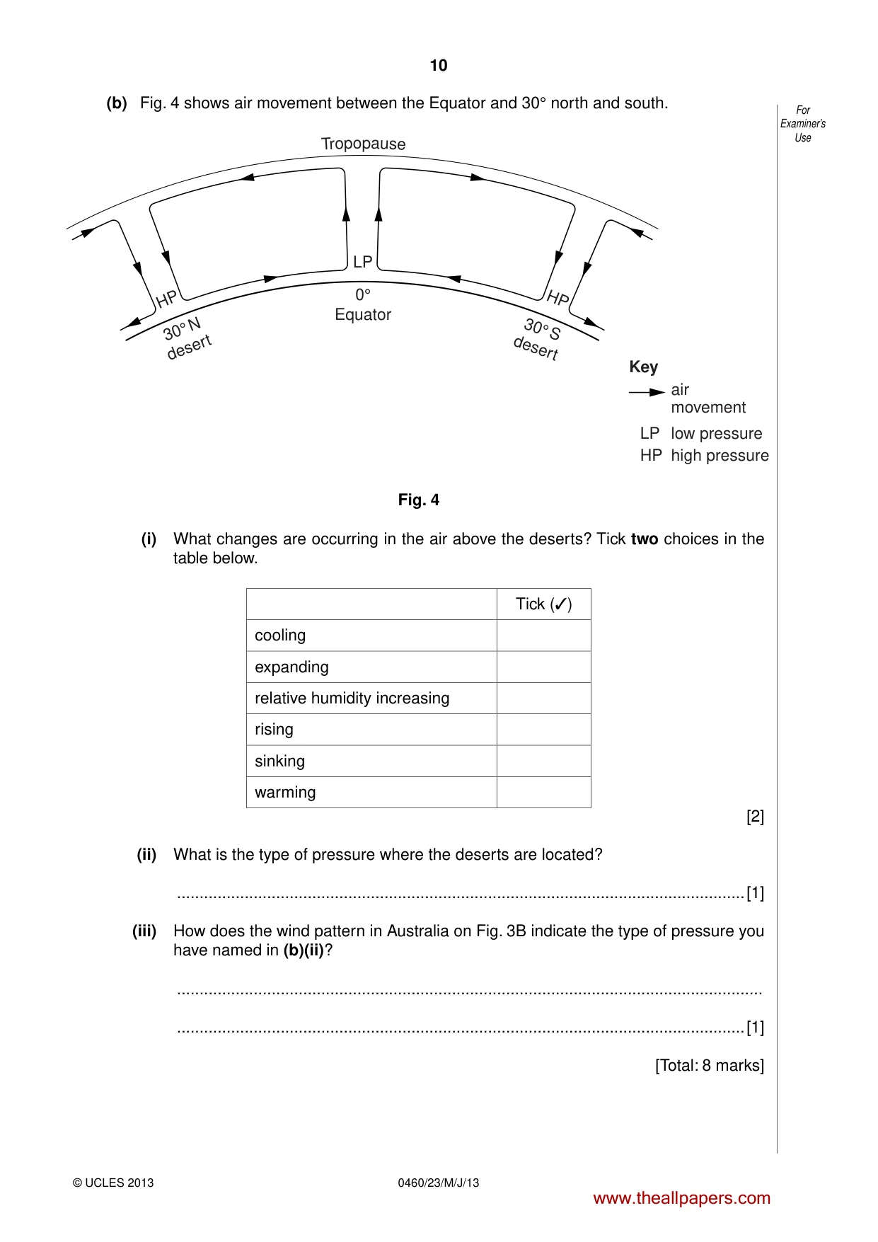 Cambridge IGCSE Geography 0460 2013 May/June Paper 2 · Variant 3 question paper, page 10 of 16