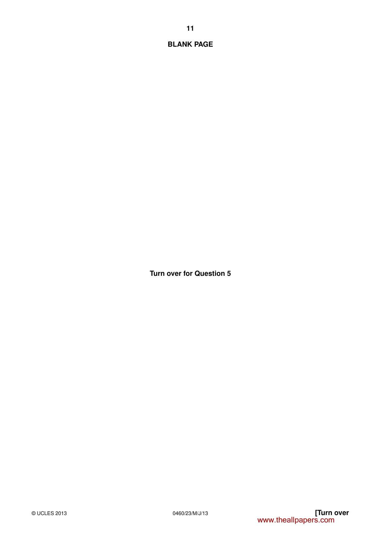 Cambridge IGCSE Geography 0460 2013 May/June Paper 2 · Variant 3 question paper, page 11 of 16