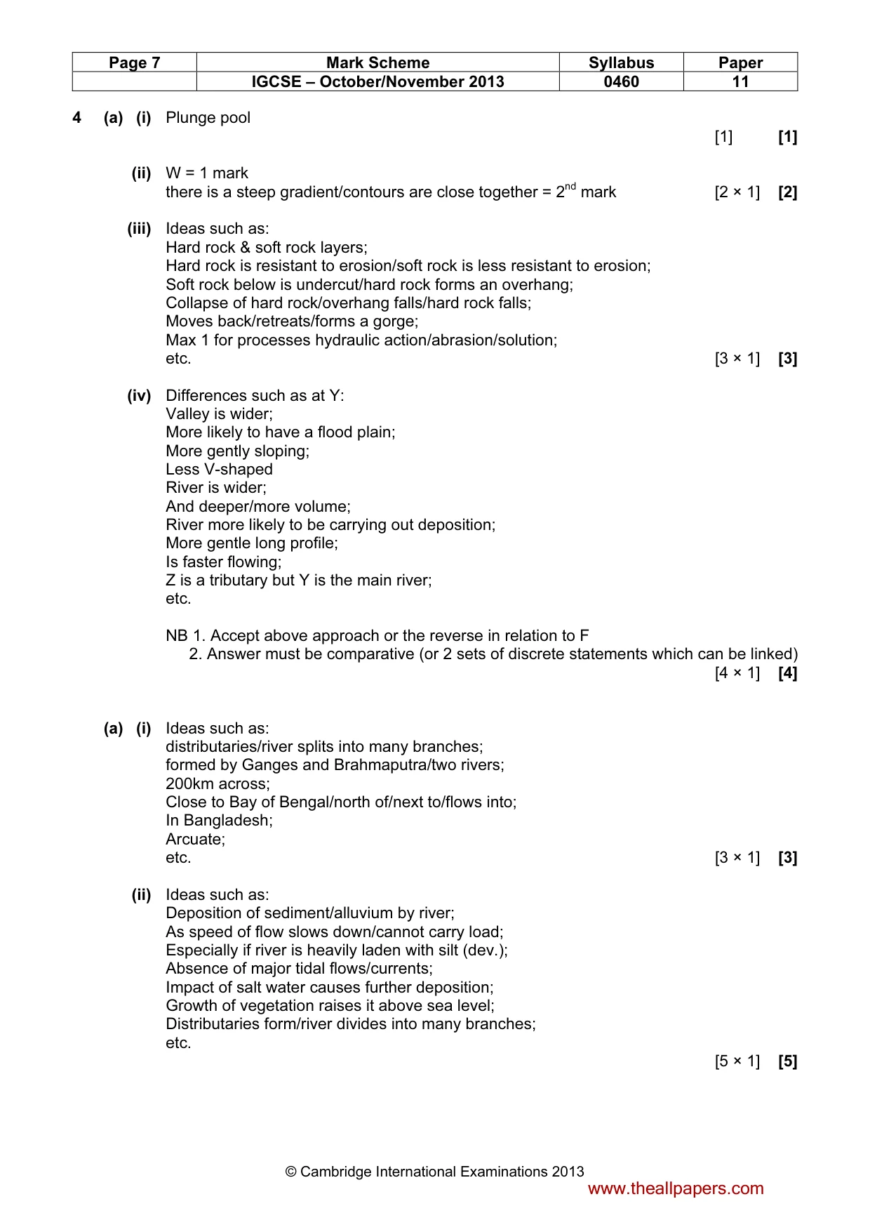 Mark scheme, page 7 of 12