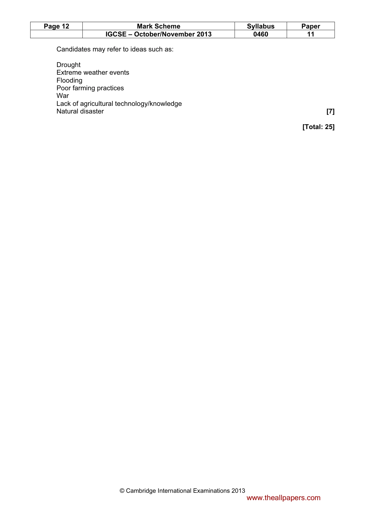 Mark scheme, page 12 of 12