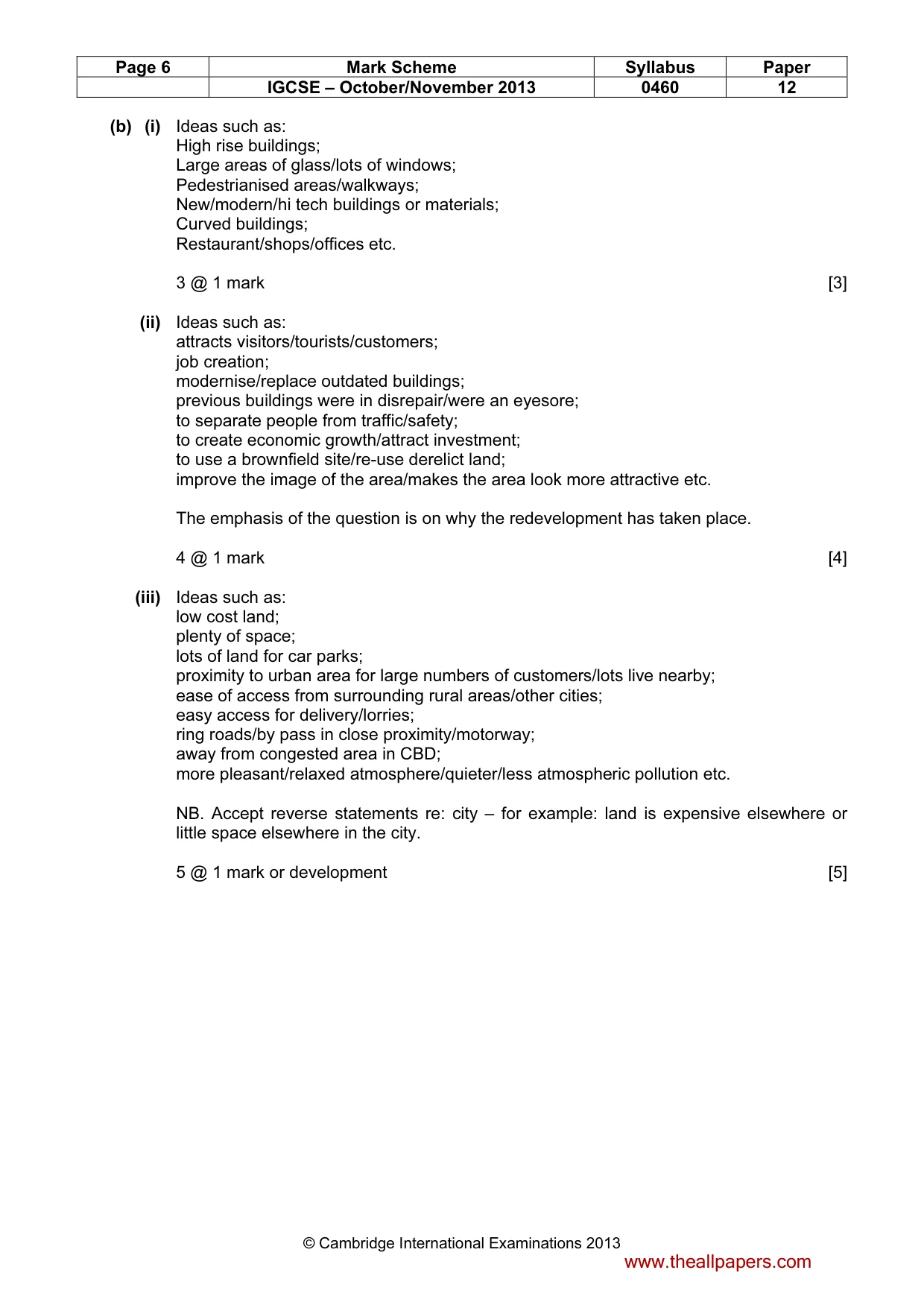 Mark scheme, page 6 of 15