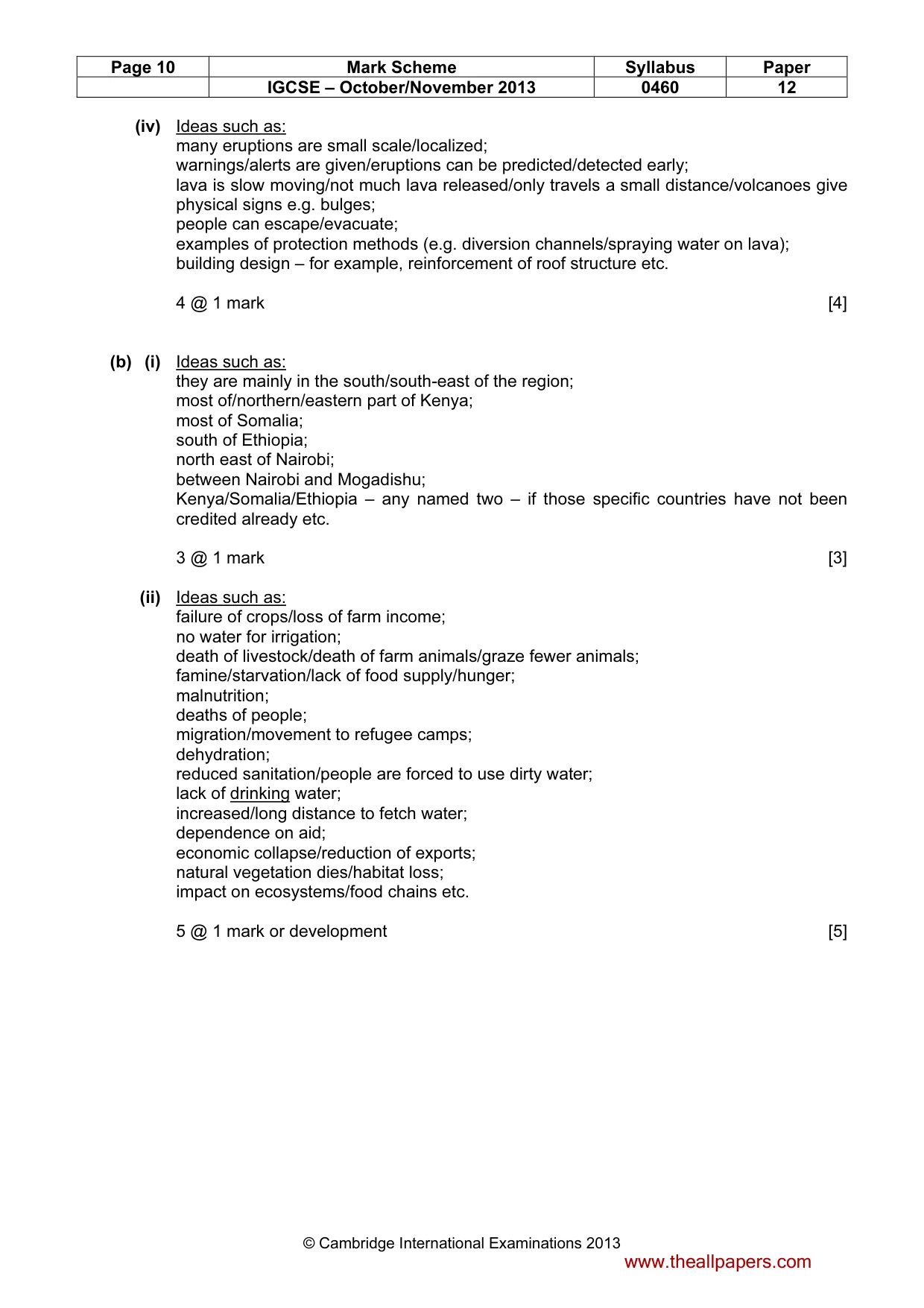 Mark scheme, page 10 of 15
