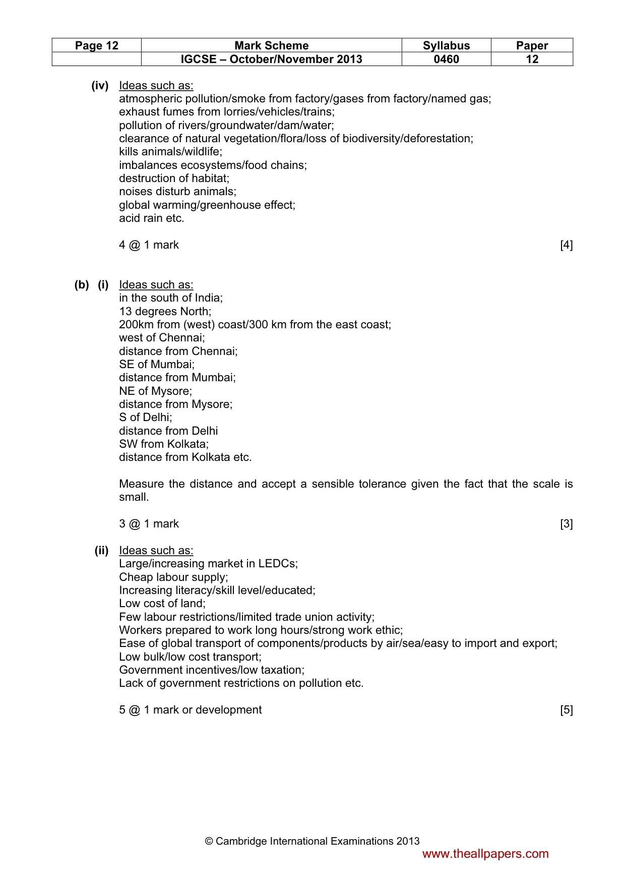 Mark scheme, page 12 of 15