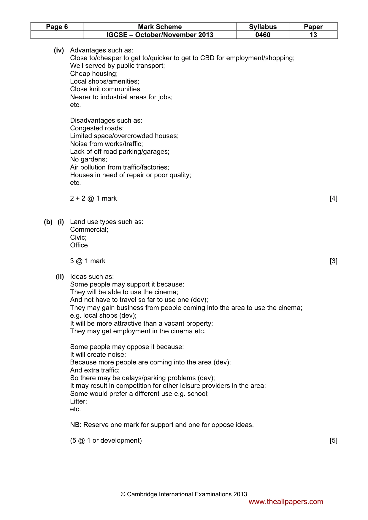 Mark scheme, page 6 of 14