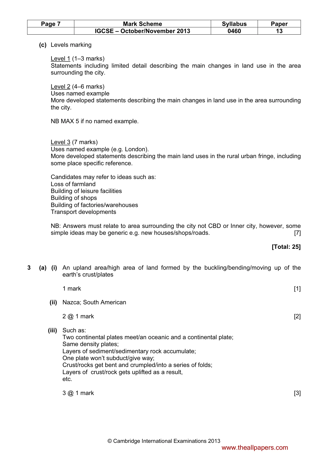 Mark scheme, page 7 of 14