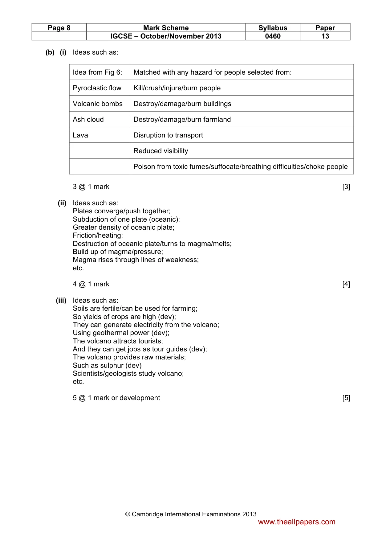 Mark scheme, page 8 of 14