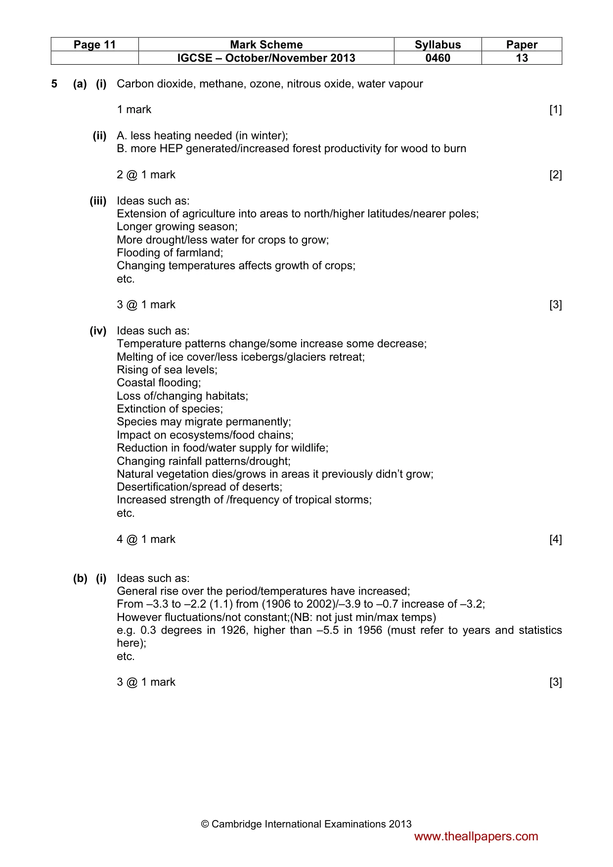 Mark scheme, page 11 of 14