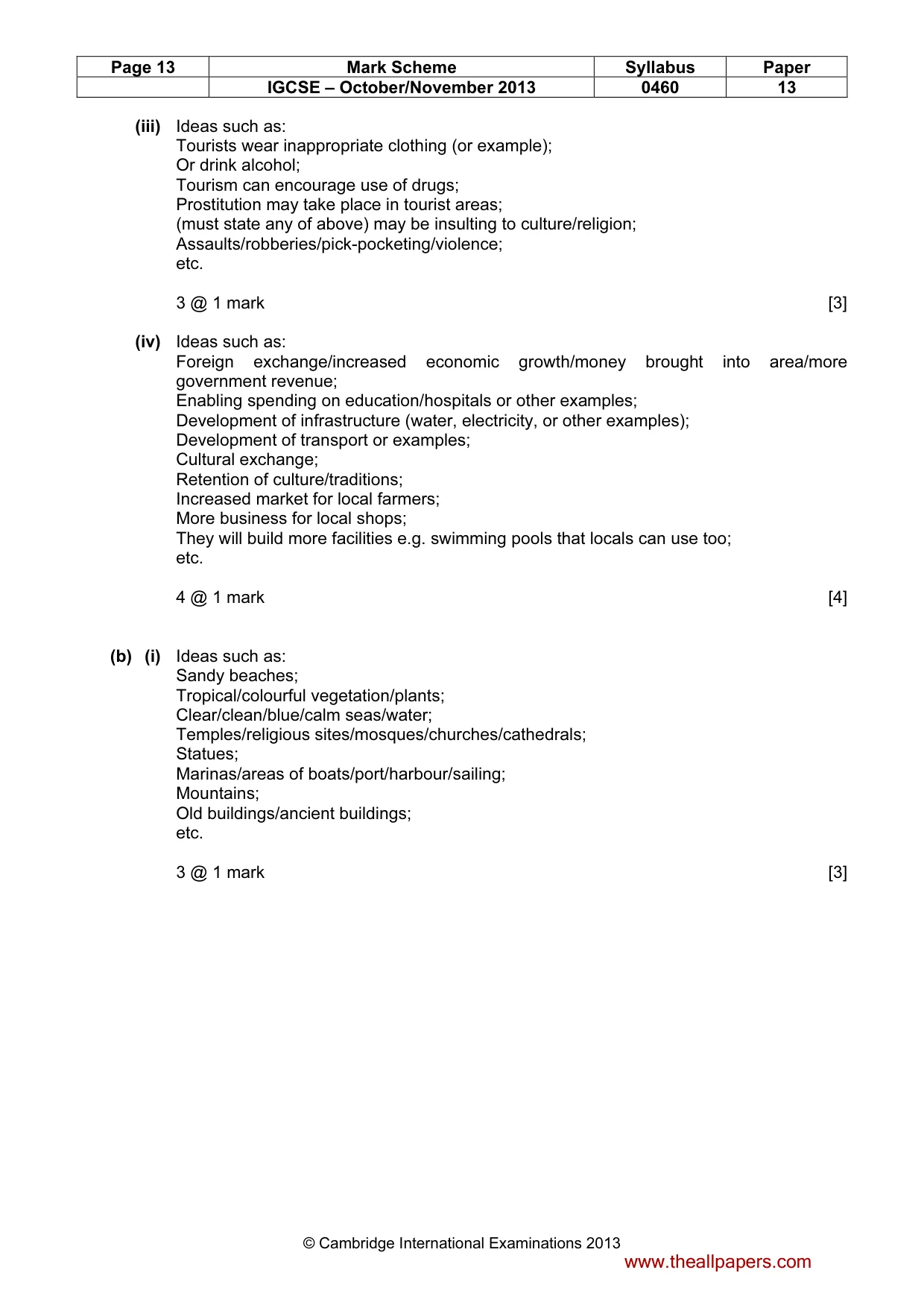 Mark scheme, page 13 of 14