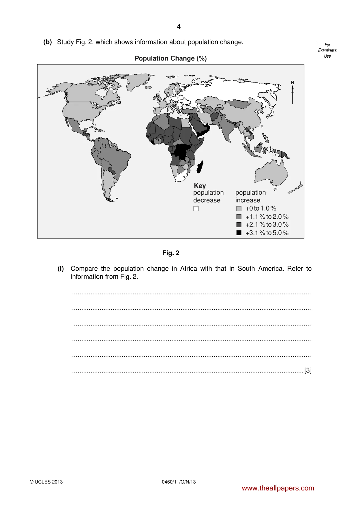 Cambridge IGCSE Geography 0460 2013 Oct/Nov Paper 1 · Variant 1 question paper, page 4 of 28