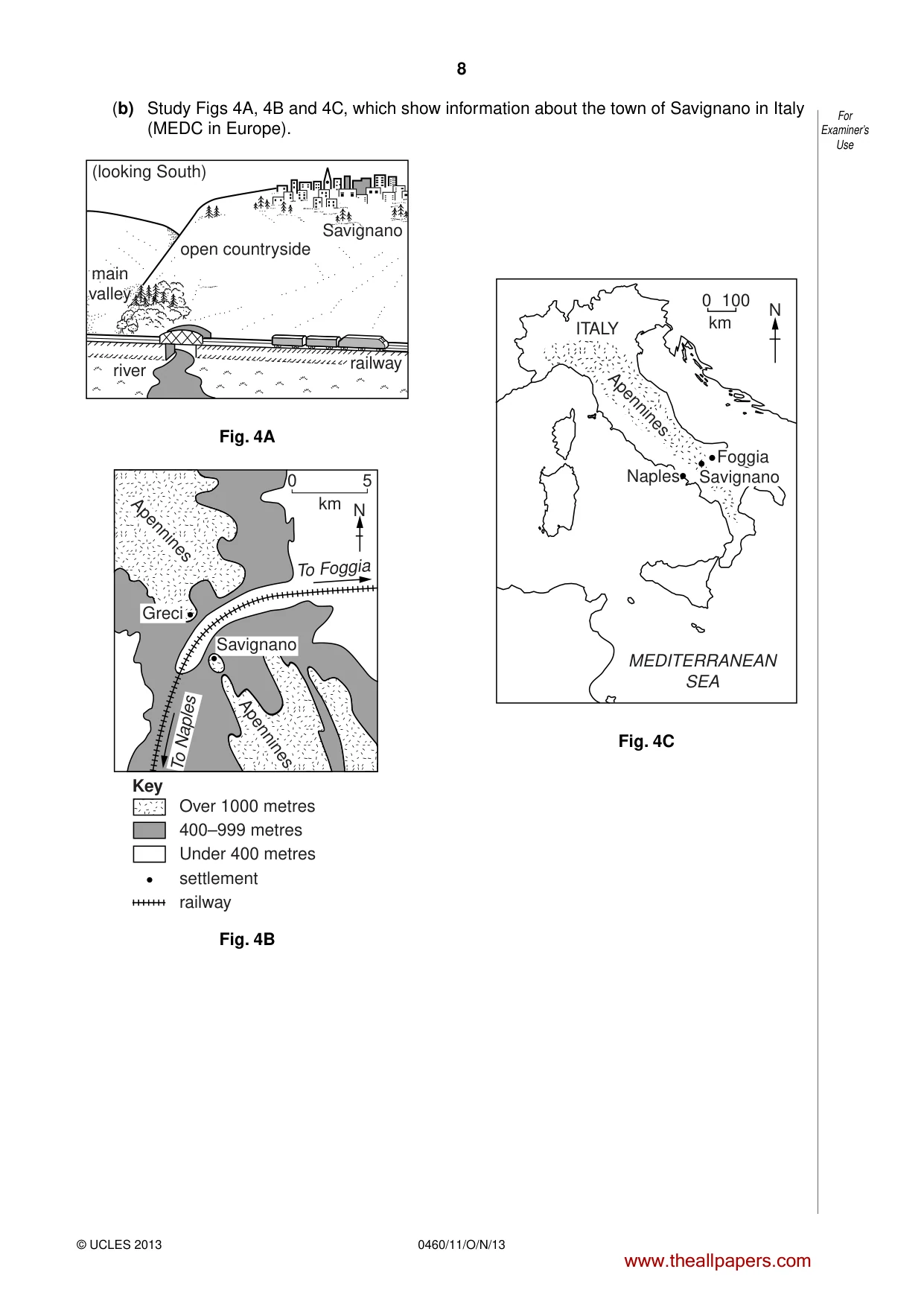 Cambridge IGCSE Geography 0460 2013 Oct/Nov Paper 1 · Variant 1 question paper, page 8 of 28