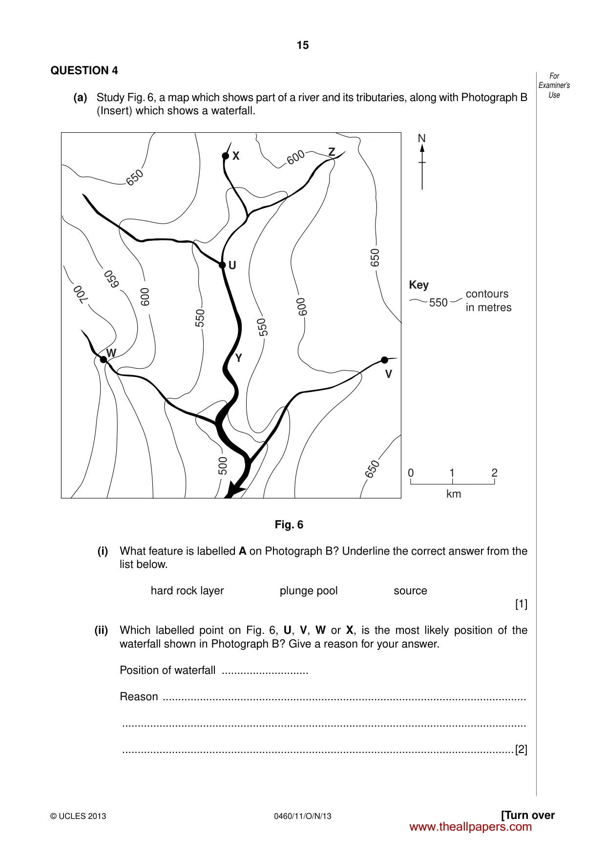 Cambridge IGCSE Geography 0460 2013 Oct/Nov Paper 1 · Variant 1 question paper, page 15 of 28