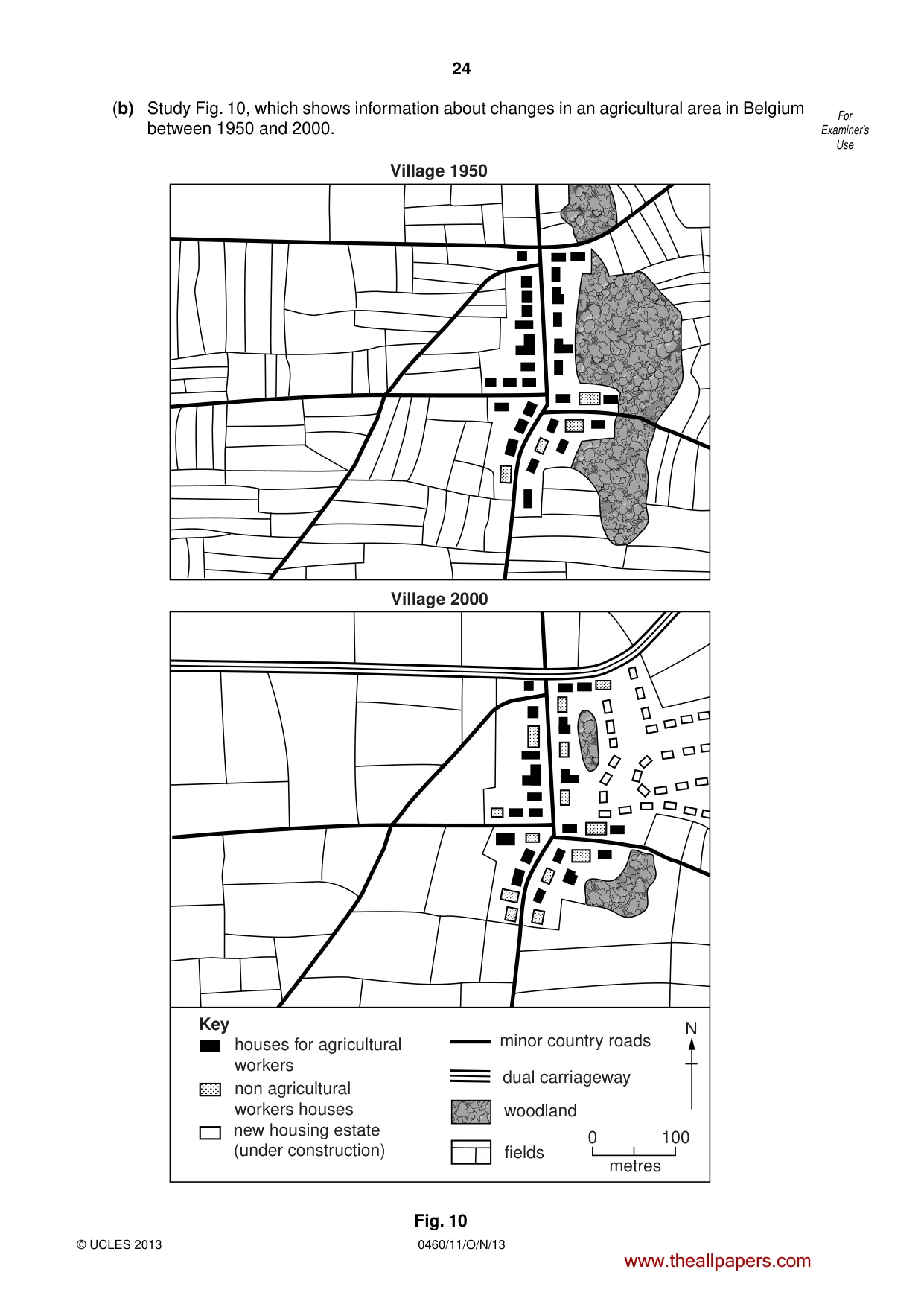 Cambridge IGCSE Geography 0460 2013 Oct/Nov Paper 1 · Variant 1 question paper, page 24 of 28