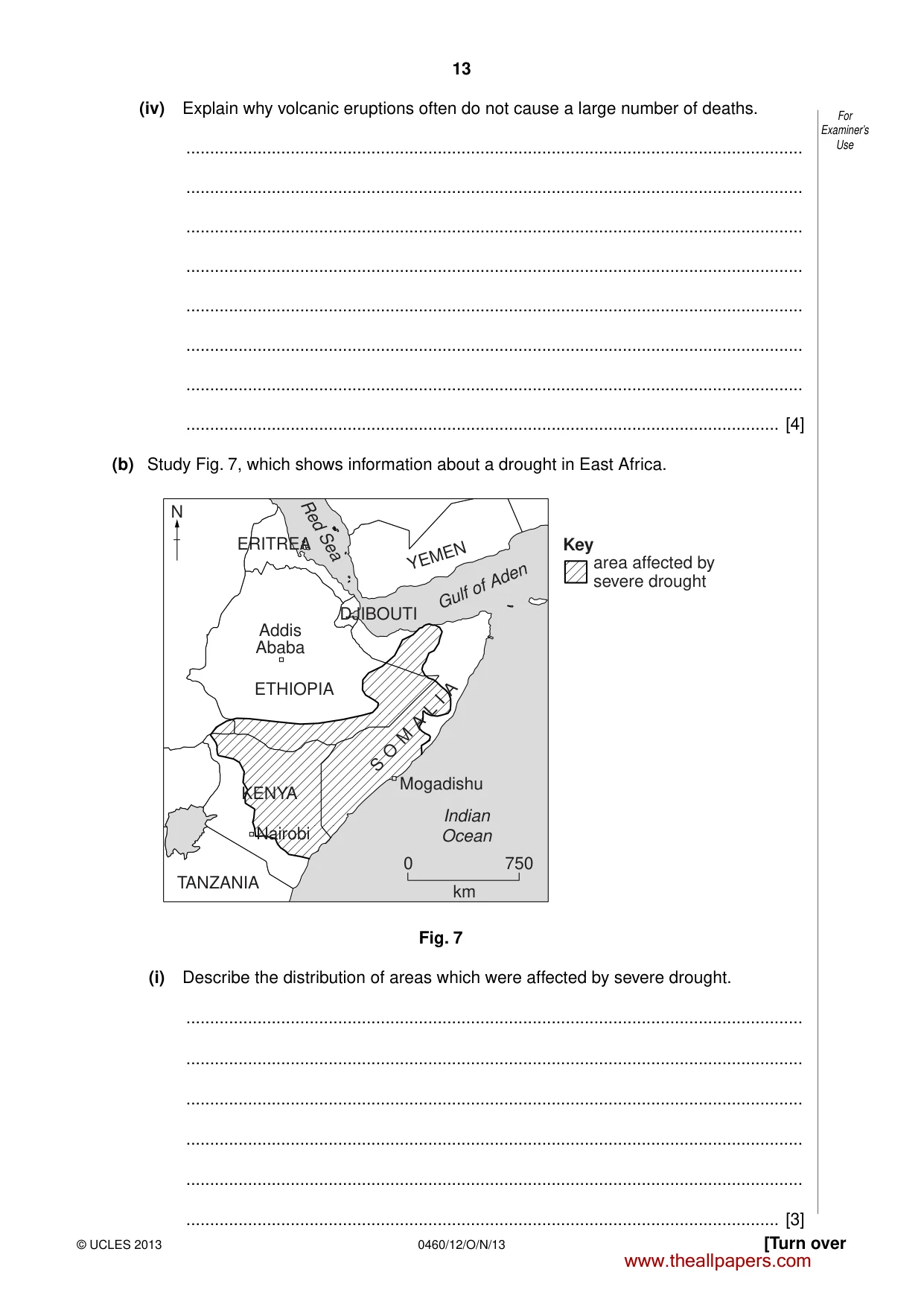 Cambridge IGCSE Geography 0460 2013 Oct/Nov Paper 1 · Variant 2 question paper, page 13 of 28