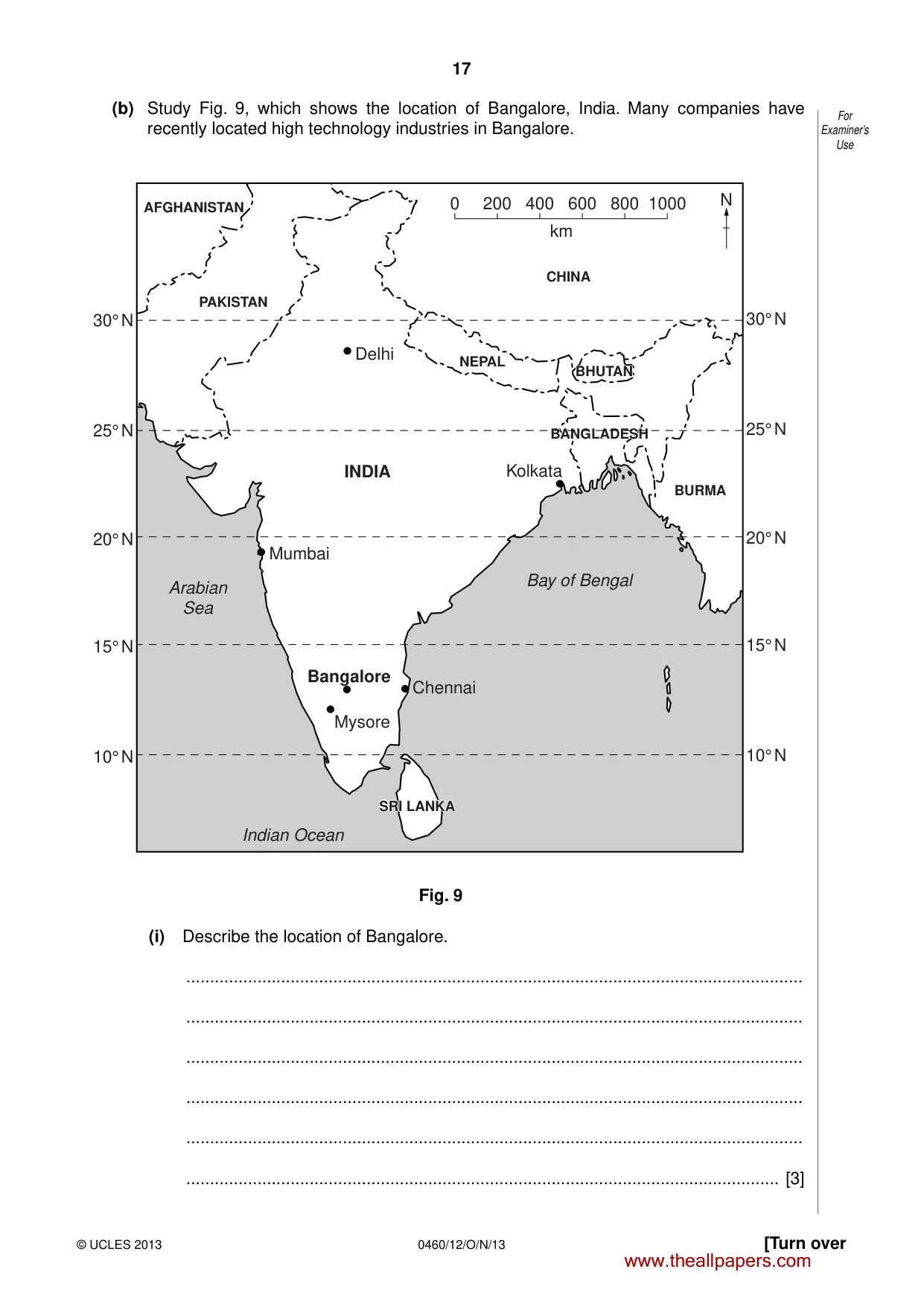 Cambridge IGCSE Geography 0460 2013 Oct/Nov Paper 1 · Variant 2 question paper, page 17 of 28