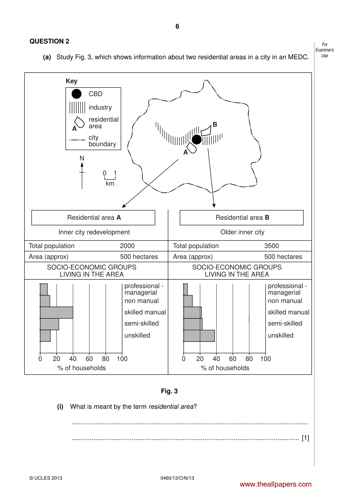 Cambridge IGCSE Geography 0460 2013 Oct/Nov Paper 1 · Variant 3 question paper, page 6 of 28