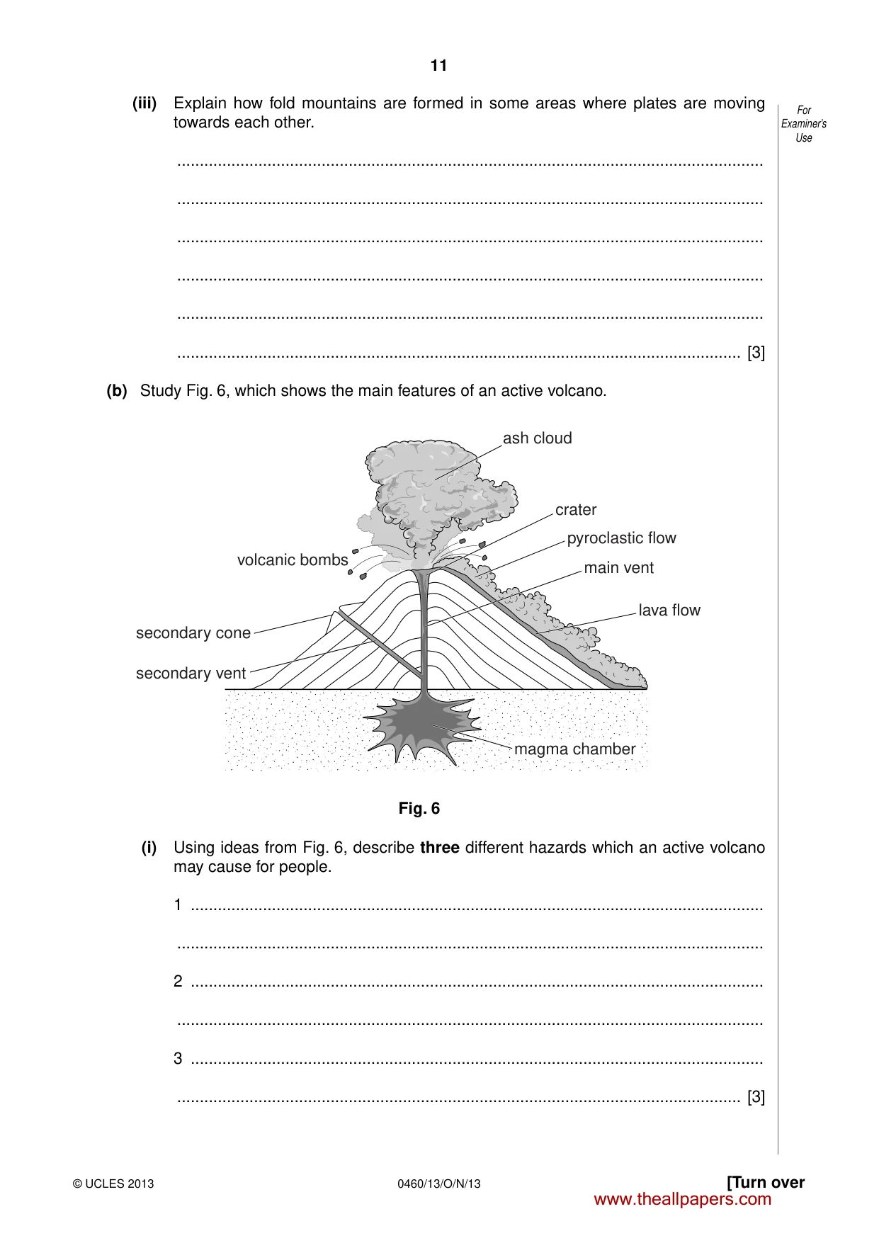Cambridge IGCSE Geography 0460 2013 Oct/Nov Paper 1 · Variant 3 question paper, page 11 of 28