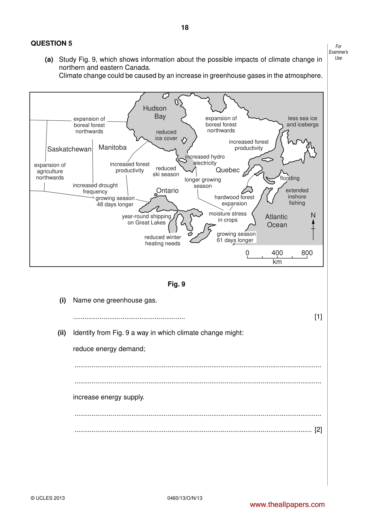 Cambridge IGCSE Geography 0460 2013 Oct/Nov Paper 1 · Variant 3 question paper, page 18 of 28