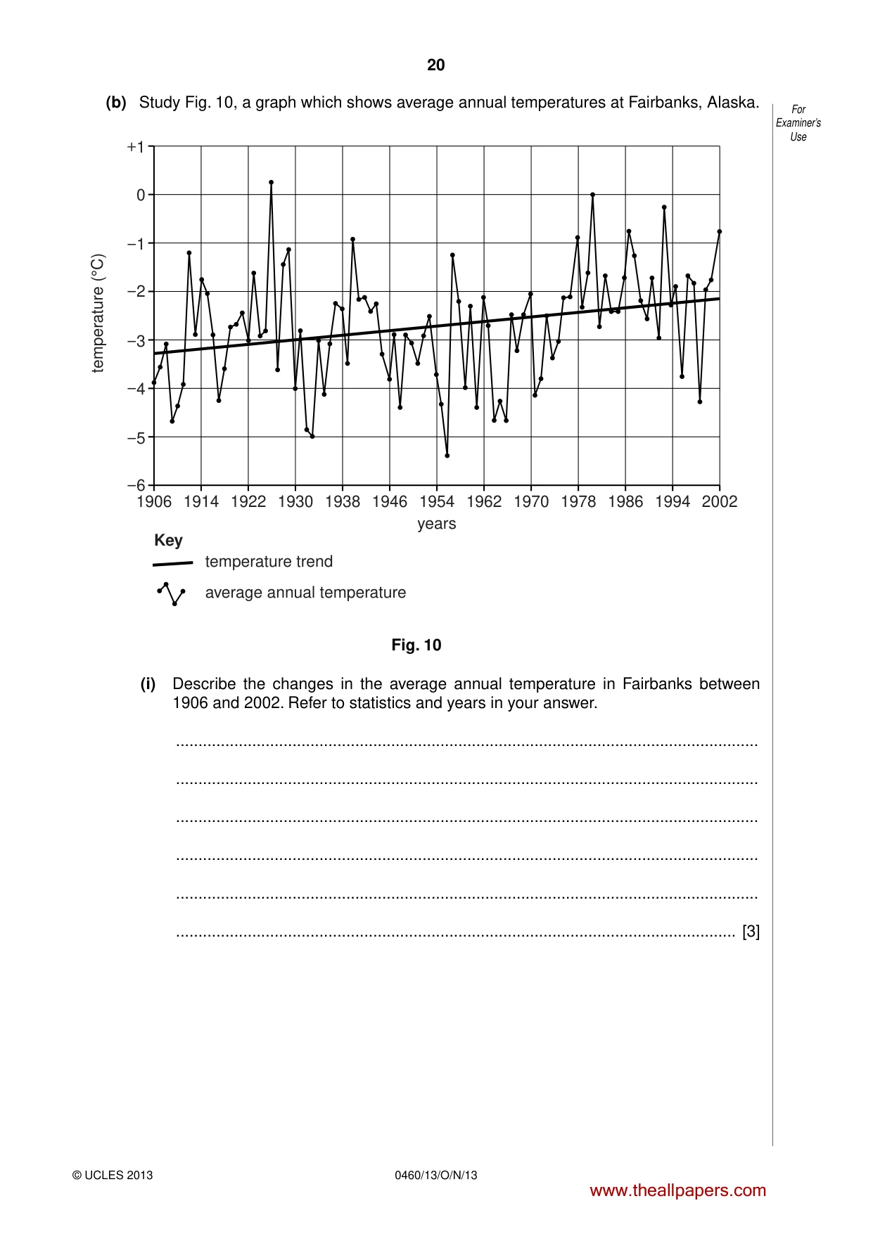 Cambridge IGCSE Geography 0460 2013 Oct/Nov Paper 1 · Variant 3 question paper, page 20 of 28