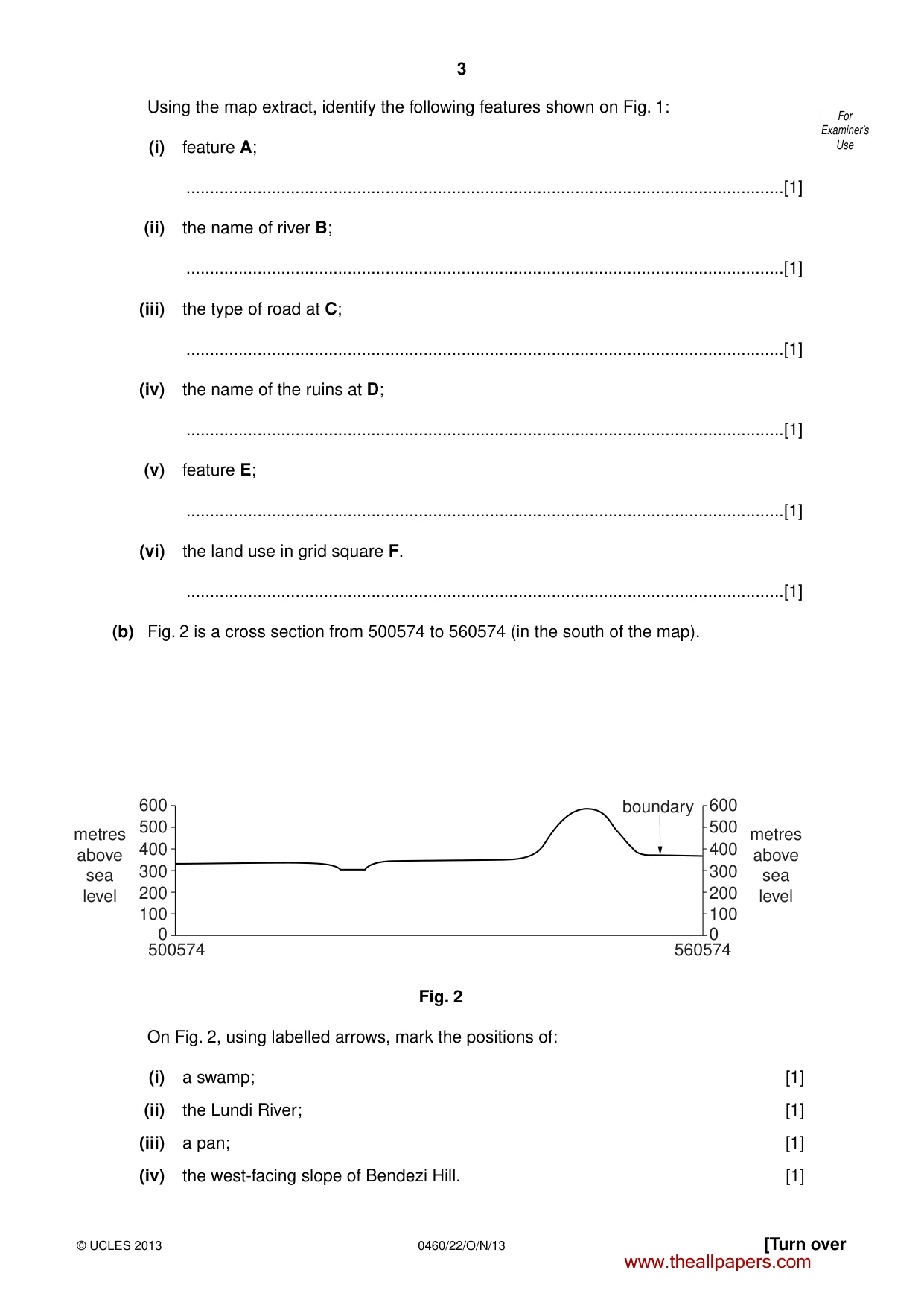 Cambridge IGCSE Geography 0460 2013 Oct/Nov Paper 2 · Variant 2 question paper, page 3 of 16