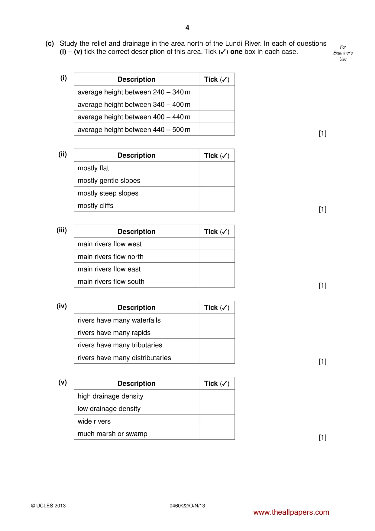 Cambridge IGCSE Geography 0460 2013 Oct/Nov Paper 2 · Variant 2 question paper, page 4 of 16