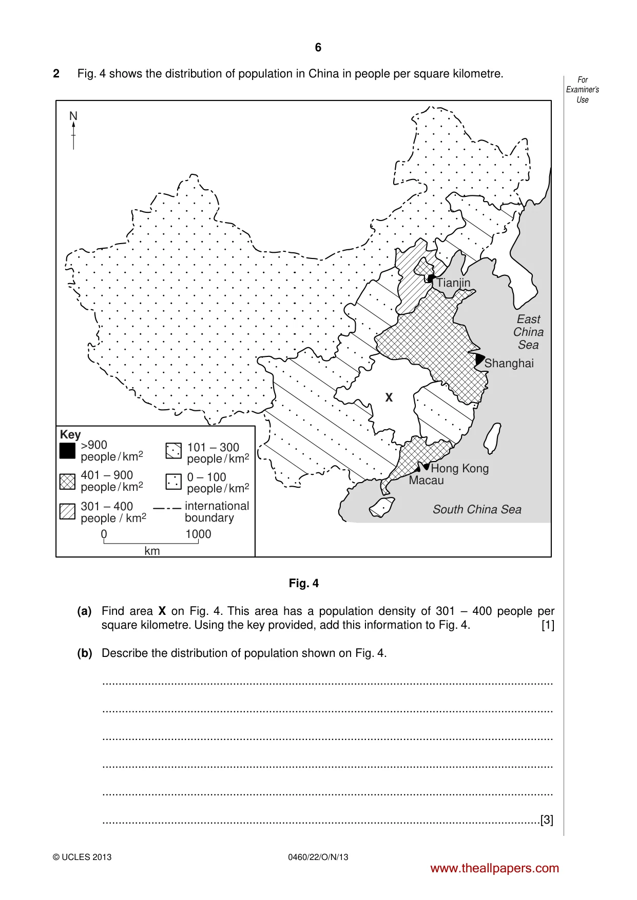 Cambridge IGCSE Geography 0460 2013 Oct/Nov Paper 2 · Variant 2 question paper, page 6 of 16