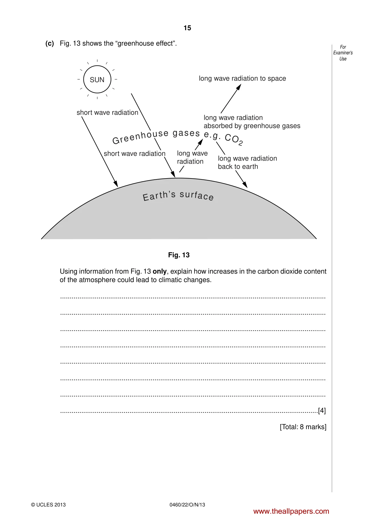 Cambridge IGCSE Geography 0460 2013 Oct/Nov Paper 2 · Variant 2 question paper, page 15 of 16