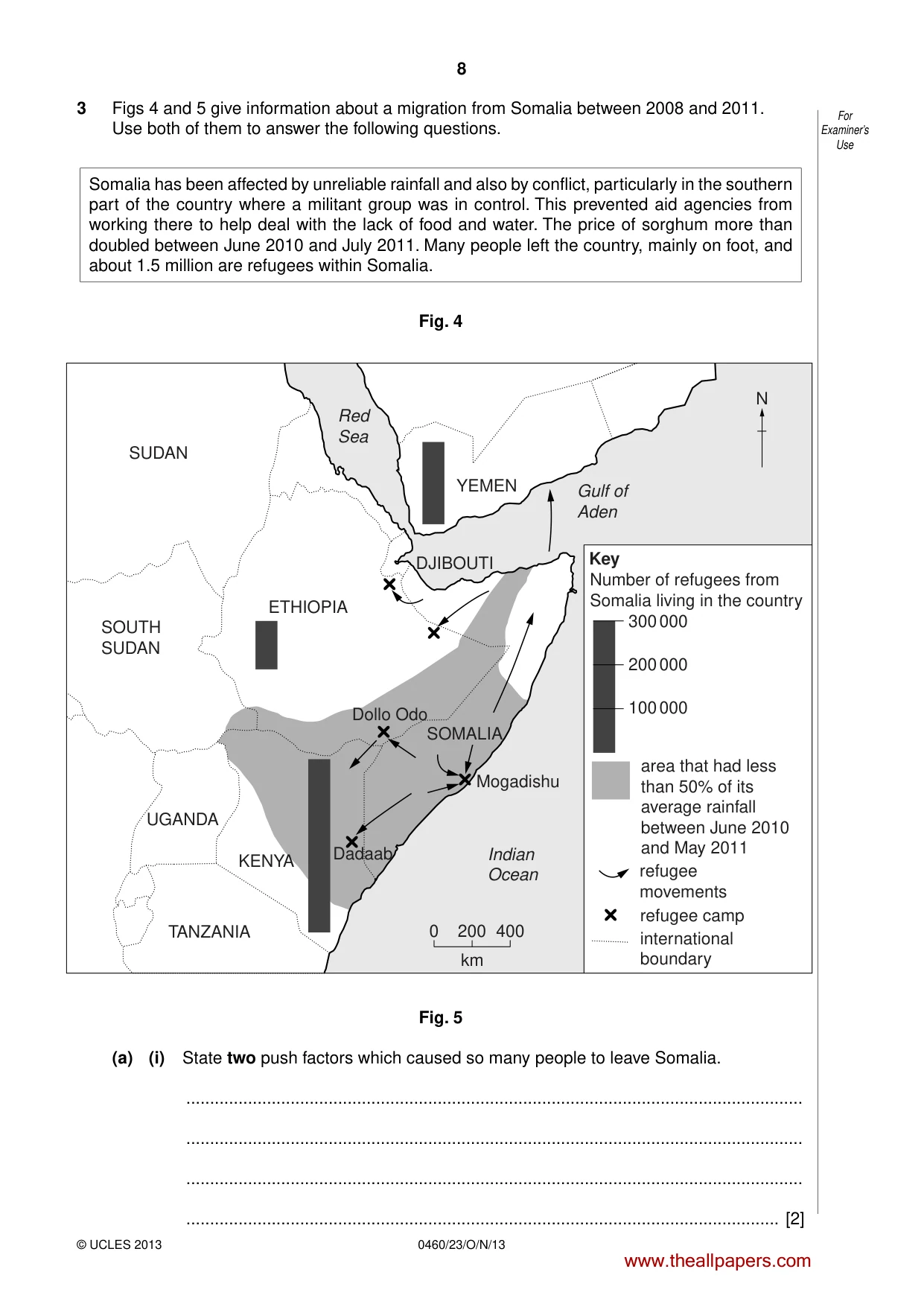Cambridge IGCSE Geography 0460 2013 Oct/Nov Paper 2 · Variant 3 question paper, page 8 of 16