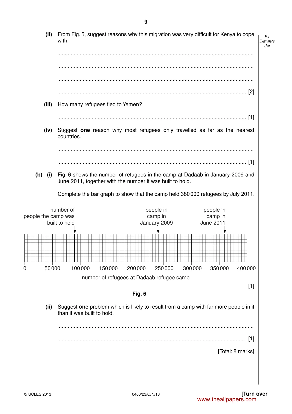 Cambridge IGCSE Geography 0460 2013 Oct/Nov Paper 2 · Variant 3 question paper, page 9 of 16
