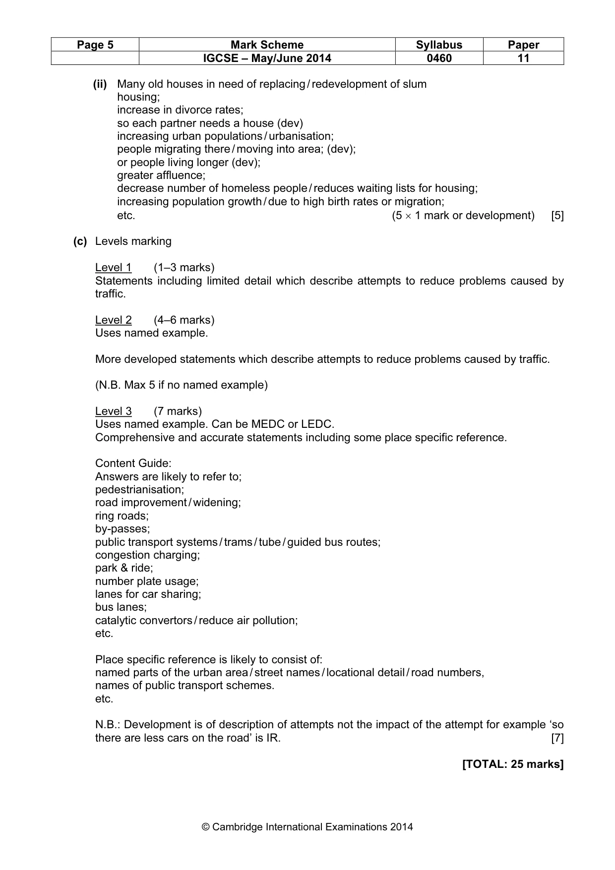 Mark scheme, page 5 of 13