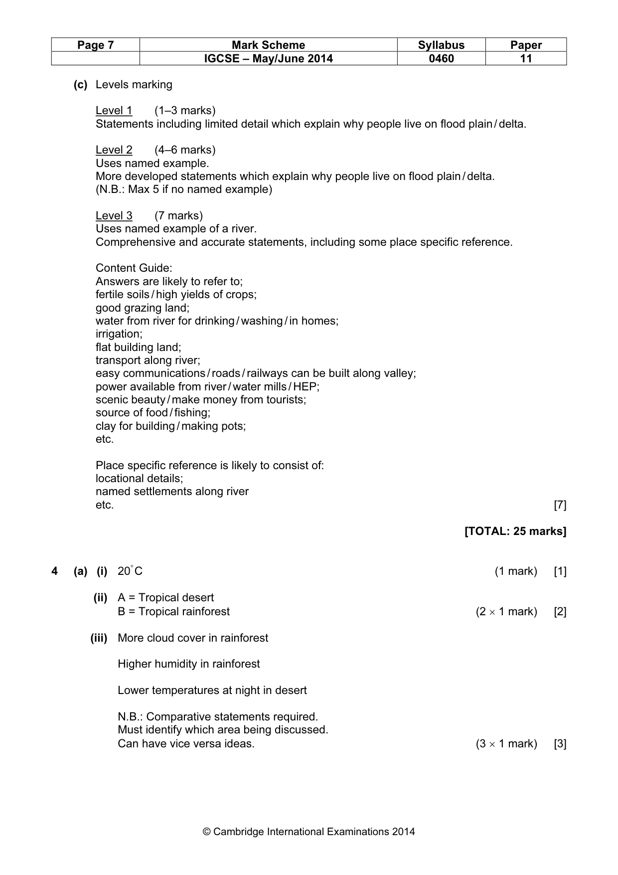 Mark scheme, page 7 of 13