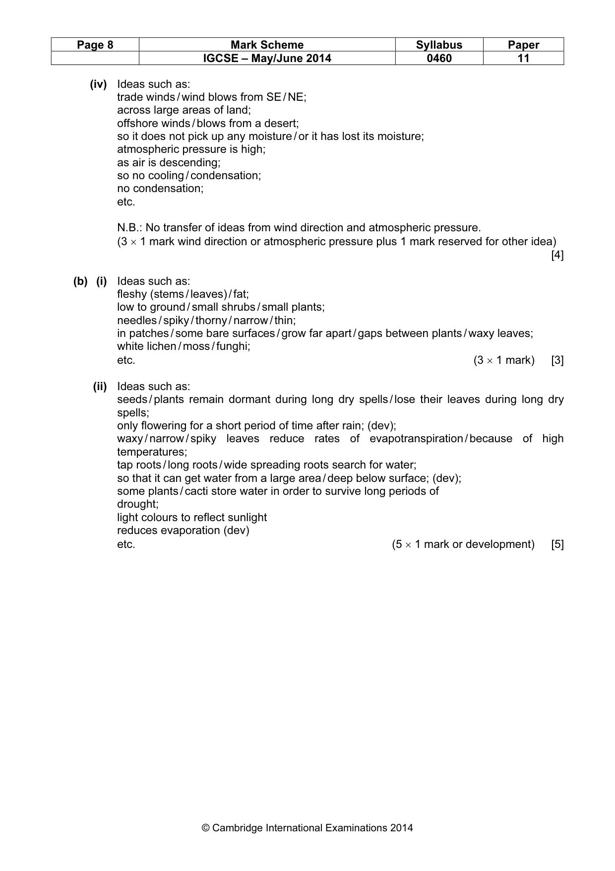 Mark scheme, page 8 of 13