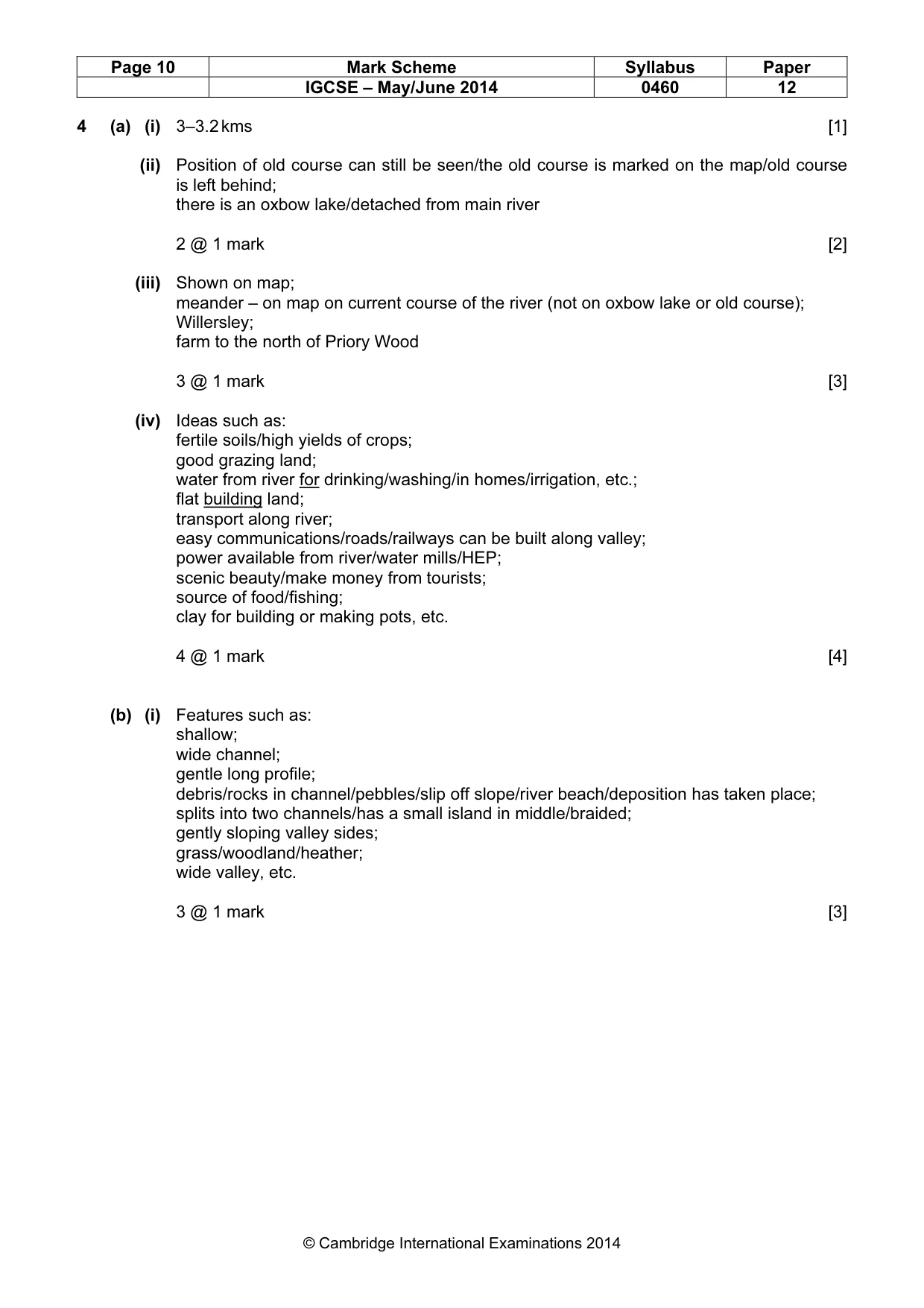 Mark scheme, page 10 of 15