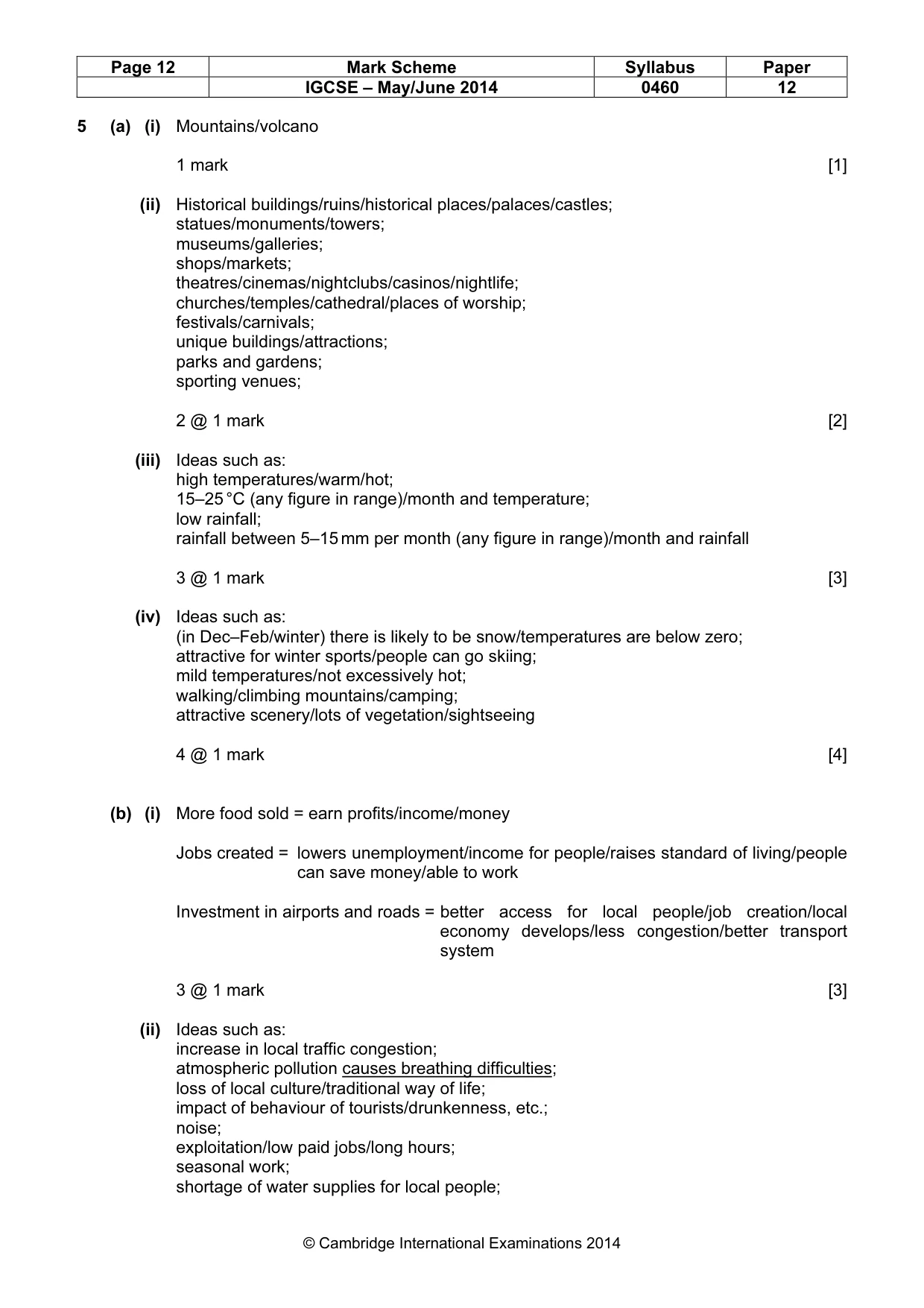 Mark scheme, page 12 of 15